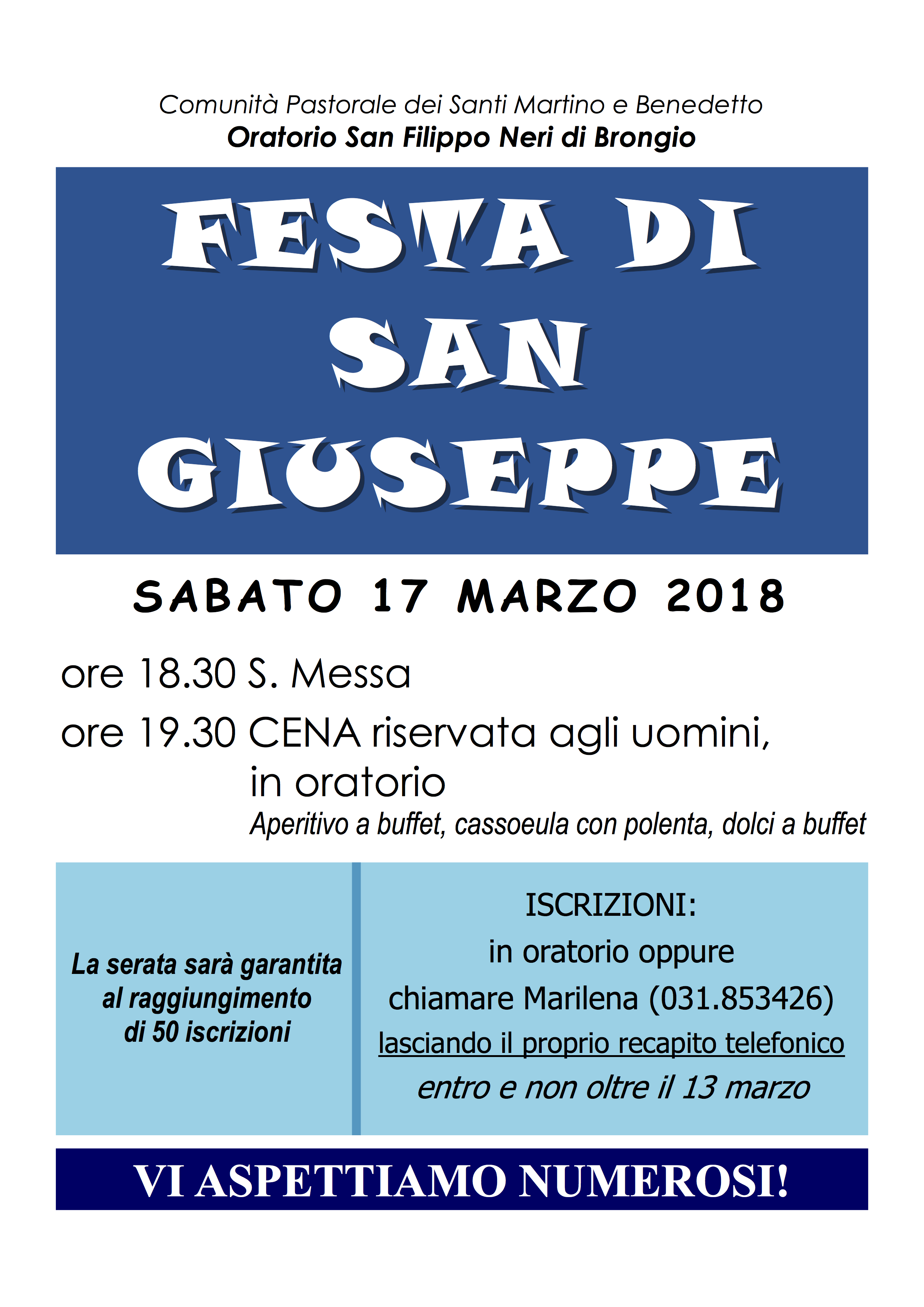 Cena San Giuseppe 2018