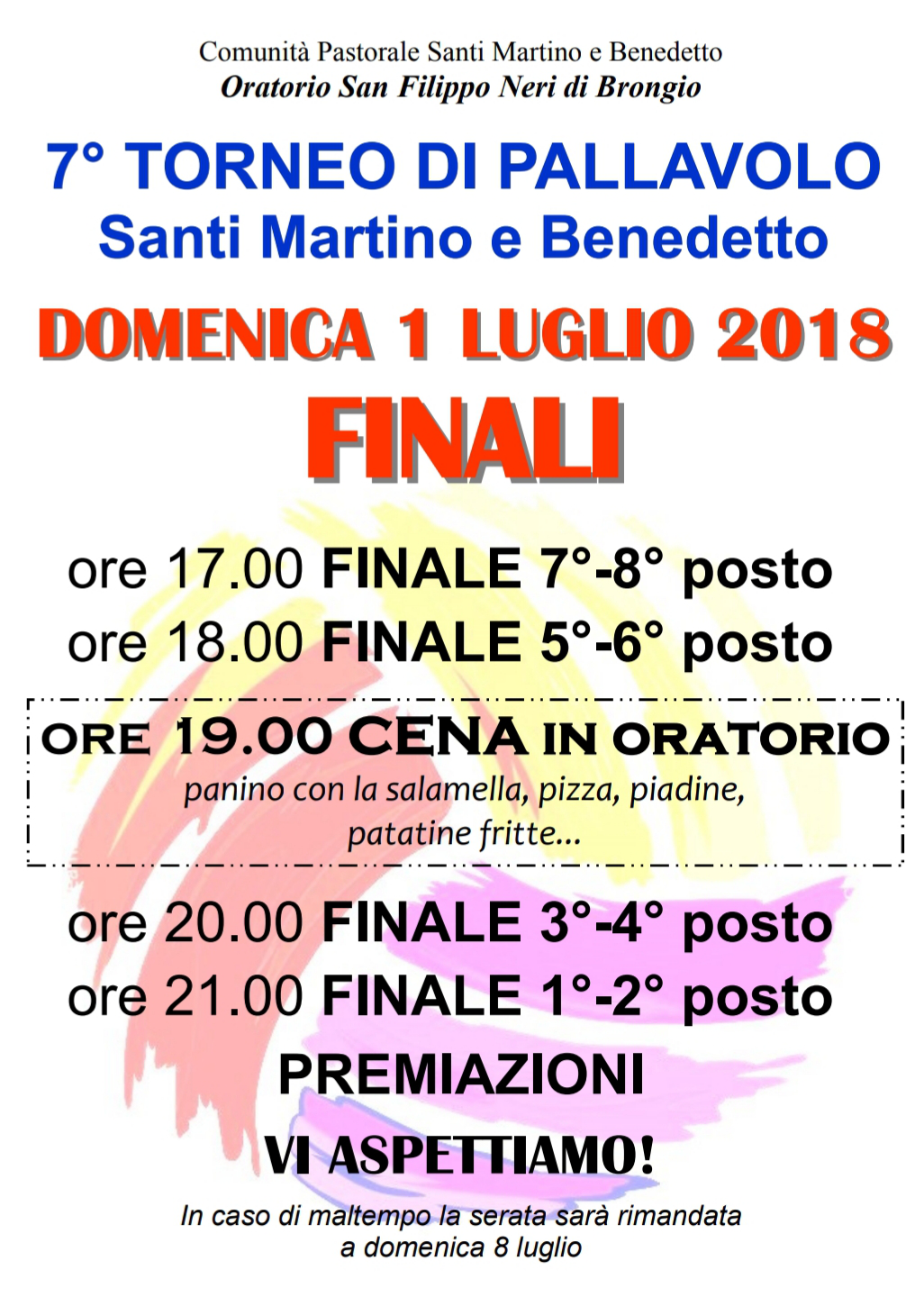 Finali del torneo pallavolo di Brongio