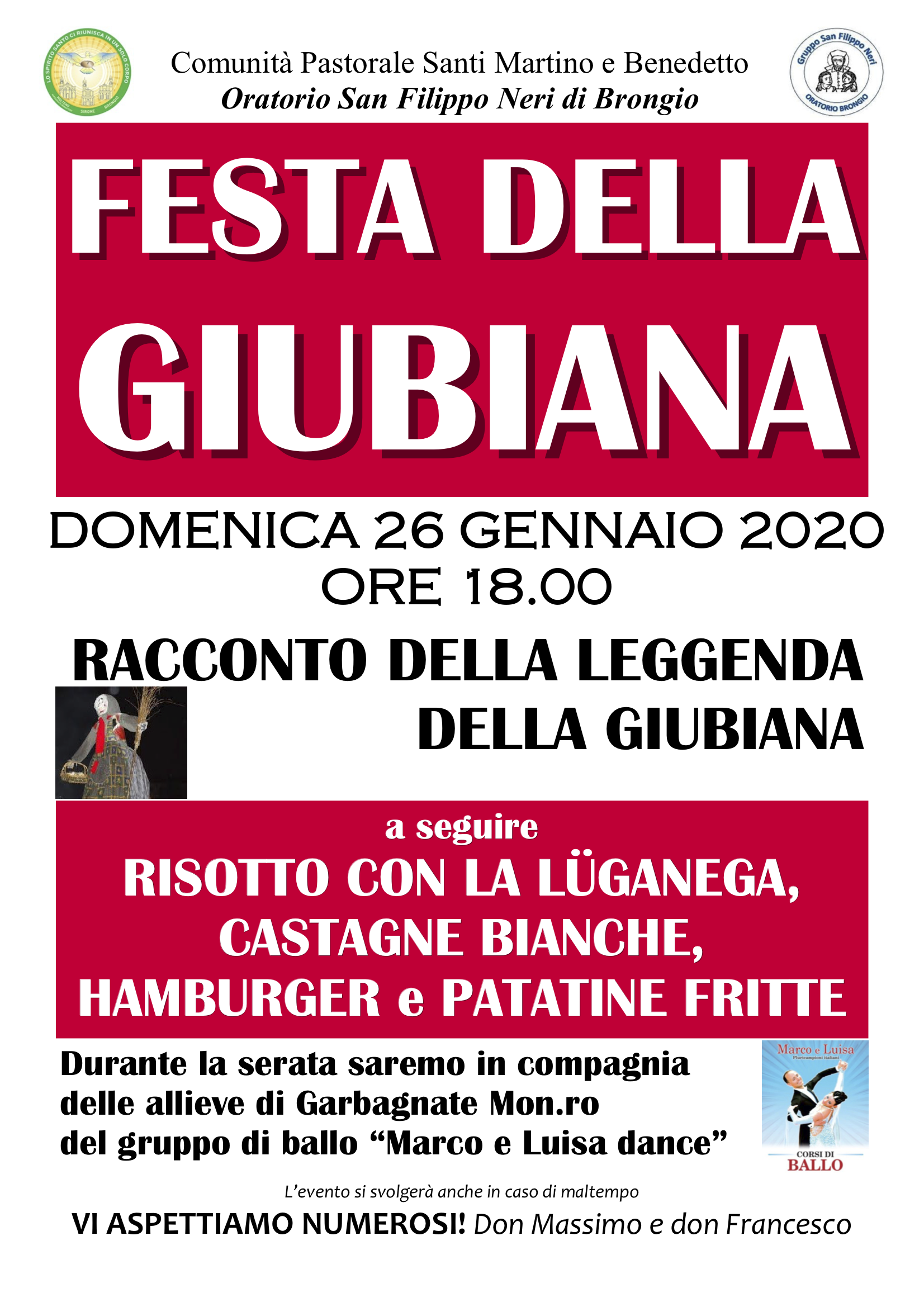 Festa della Giubiana a Brongio