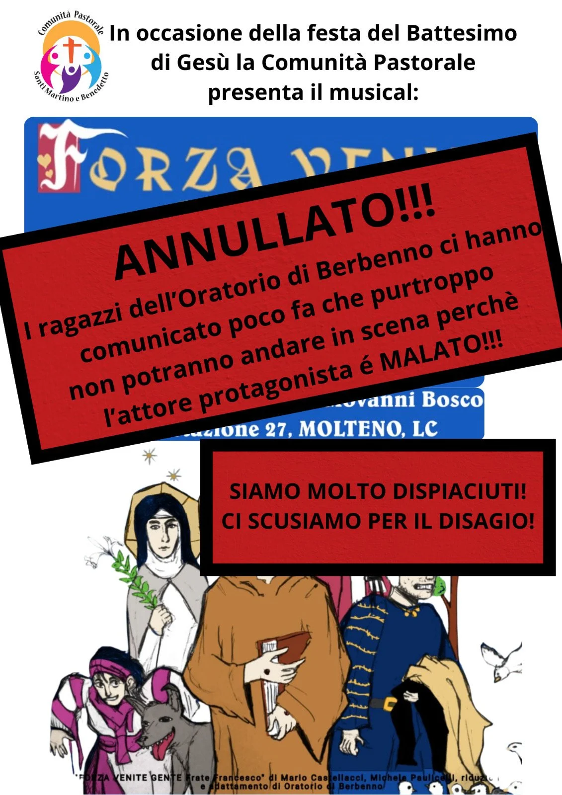 Annullato: forza venite gente