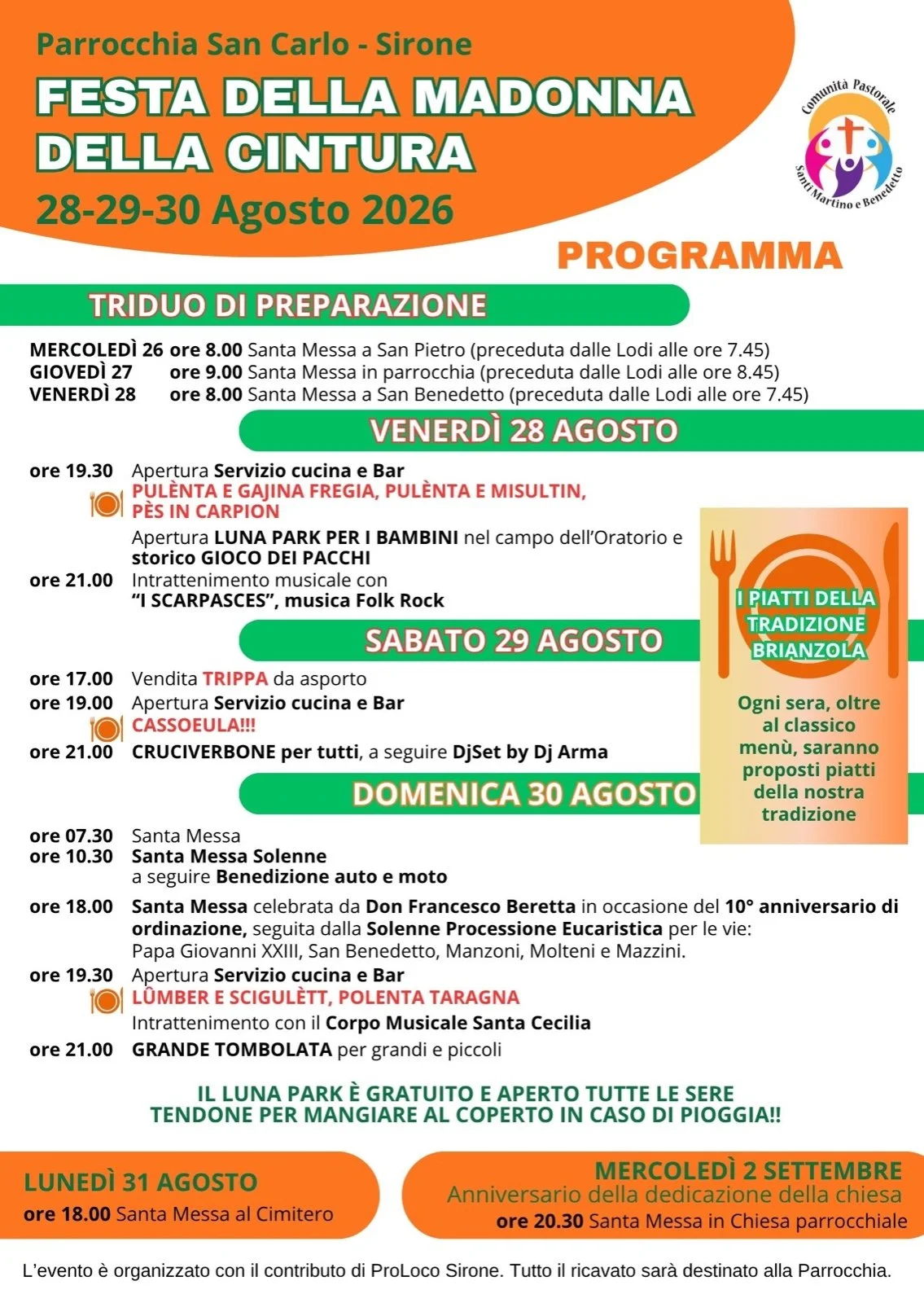 Festa della Madonna della cintura 2026