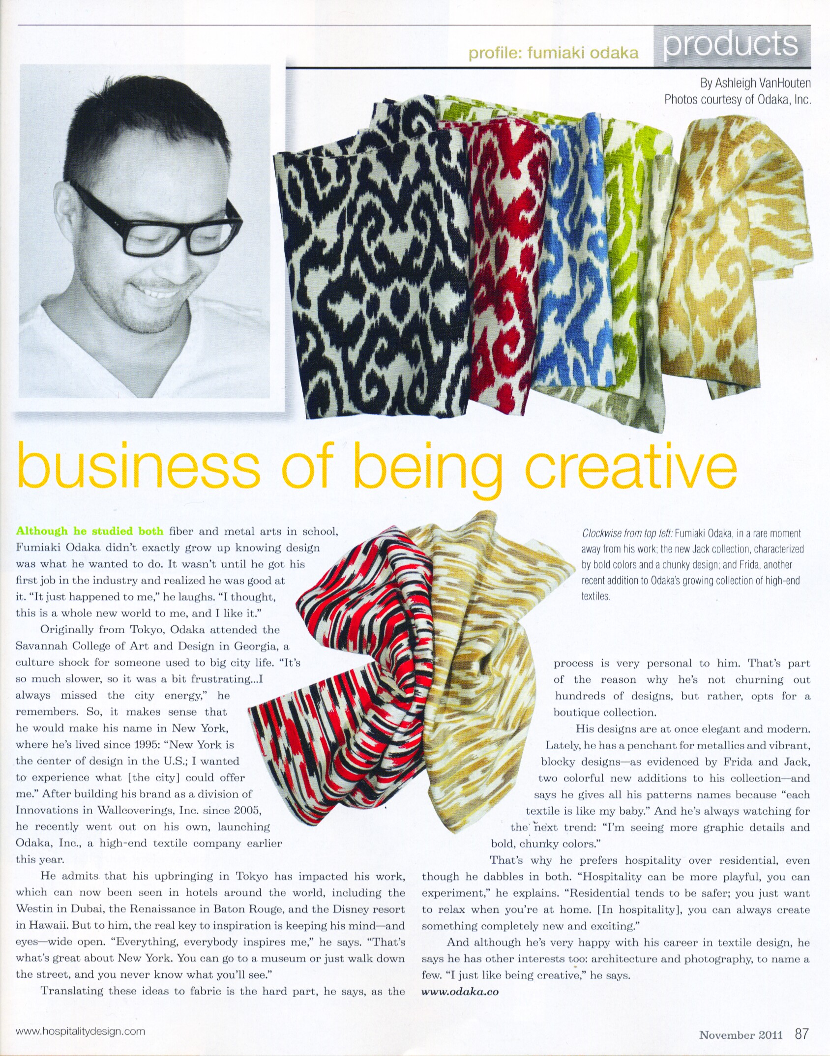 HOSPITALITY DESIGN, NOVEMBER 2011