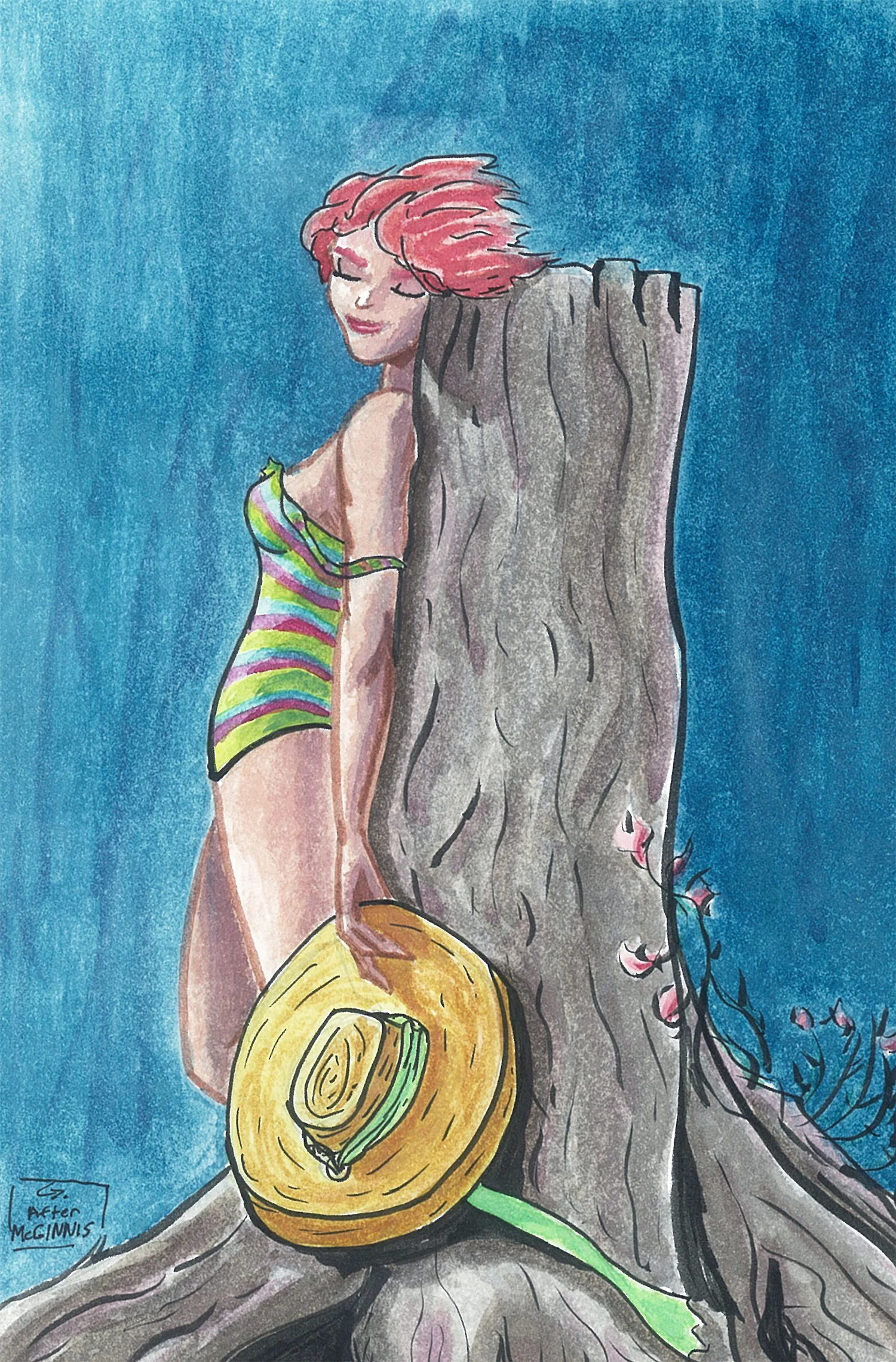 Beach Girl - After Robert McGinnis