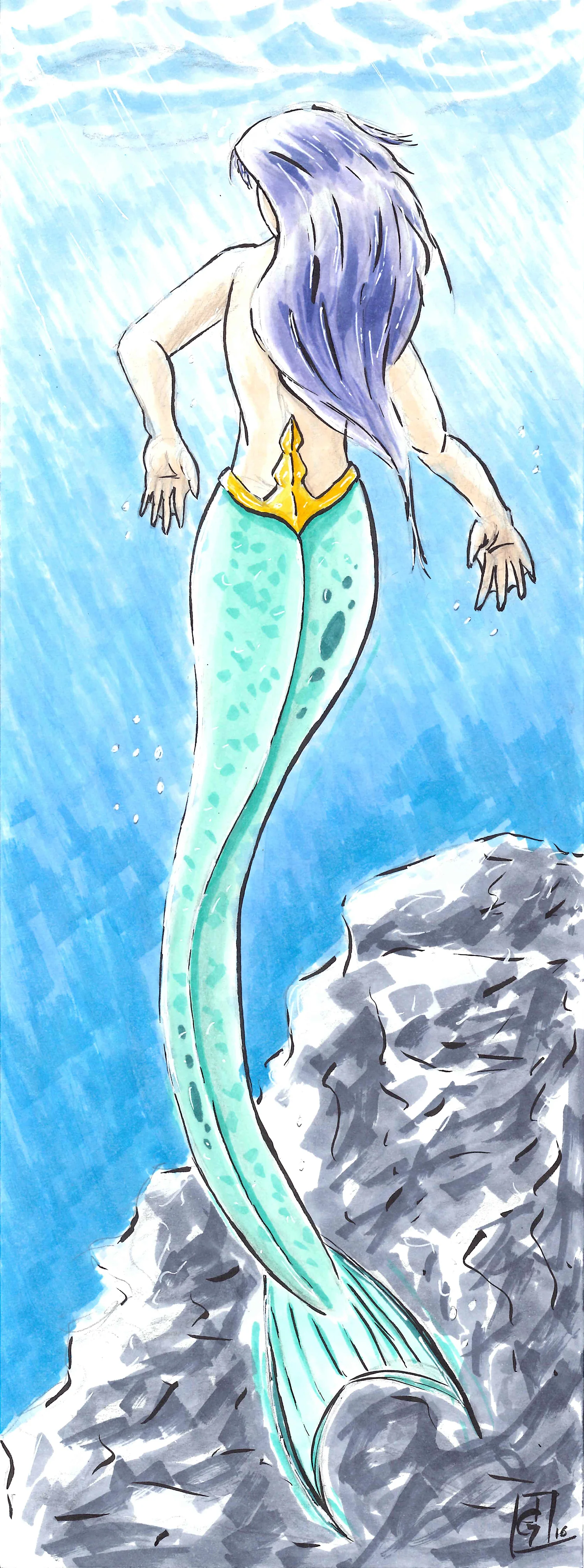 Surfacing Mermaid