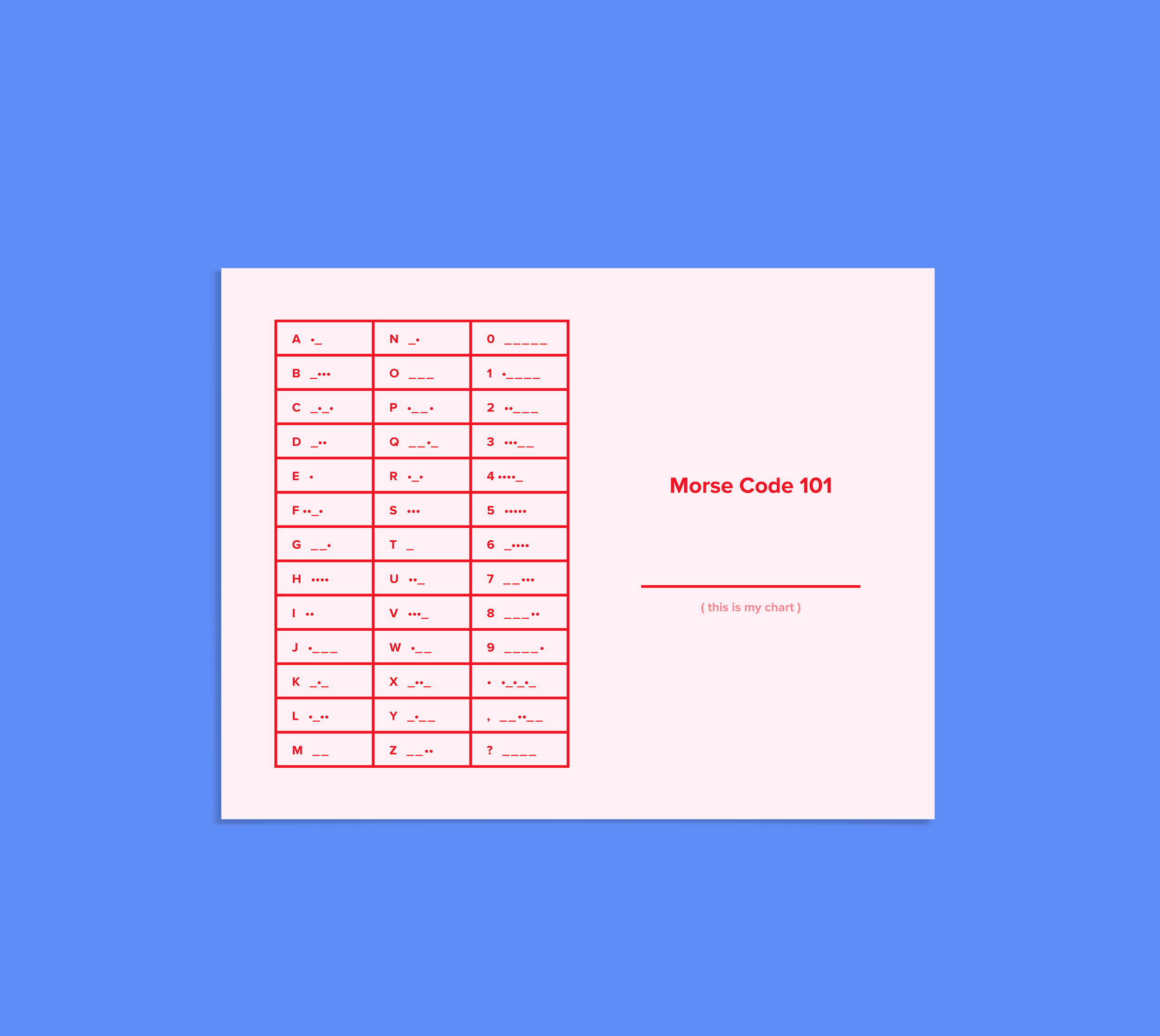 Front of Worksheet