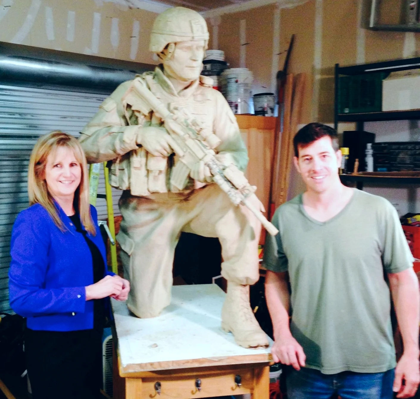 Michael with Jiffy (Lt Helton's mother)
