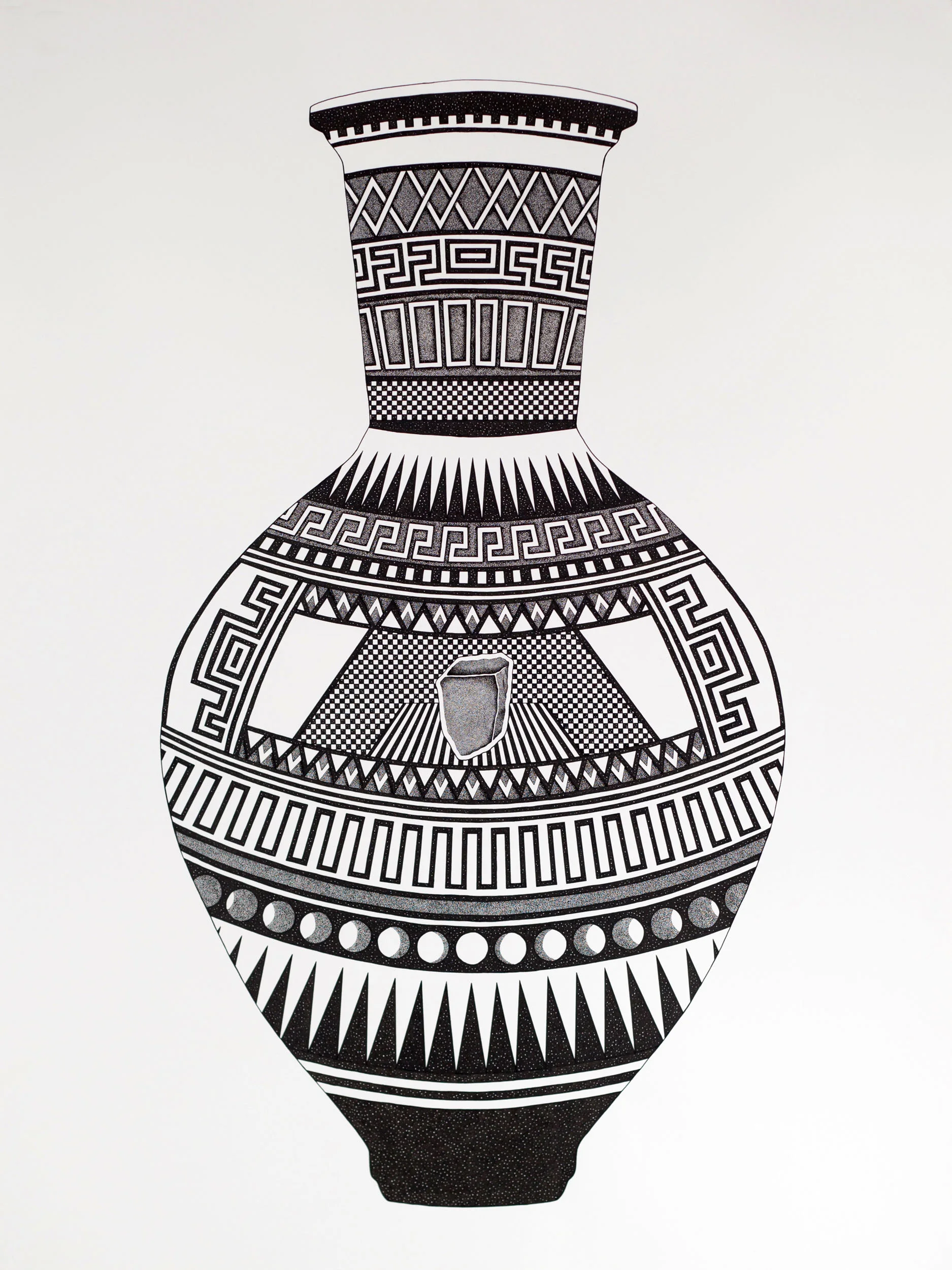 The Vessel 30" X 40" pen and ink