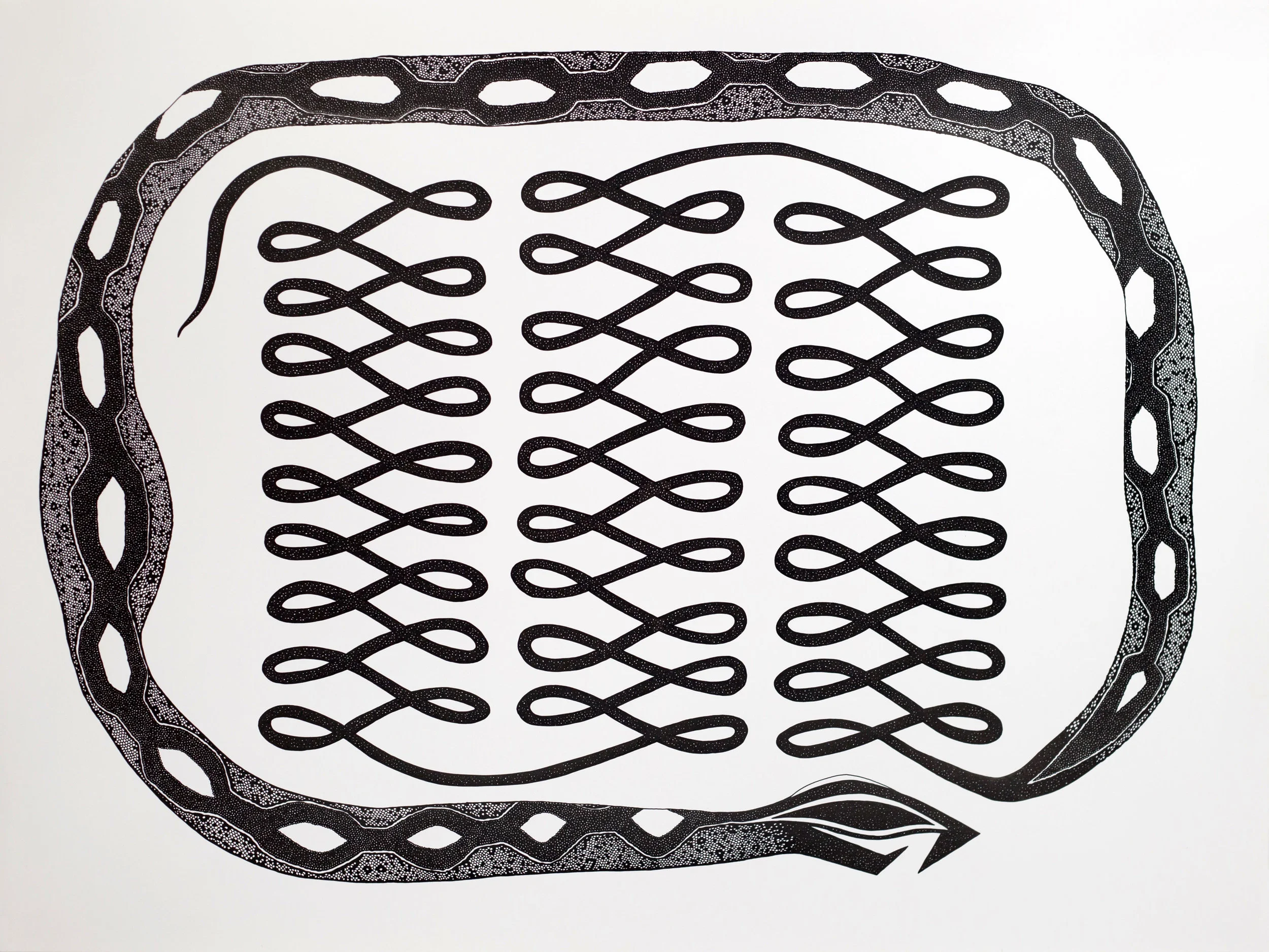 The Serpent 40" X 30" ink on paper