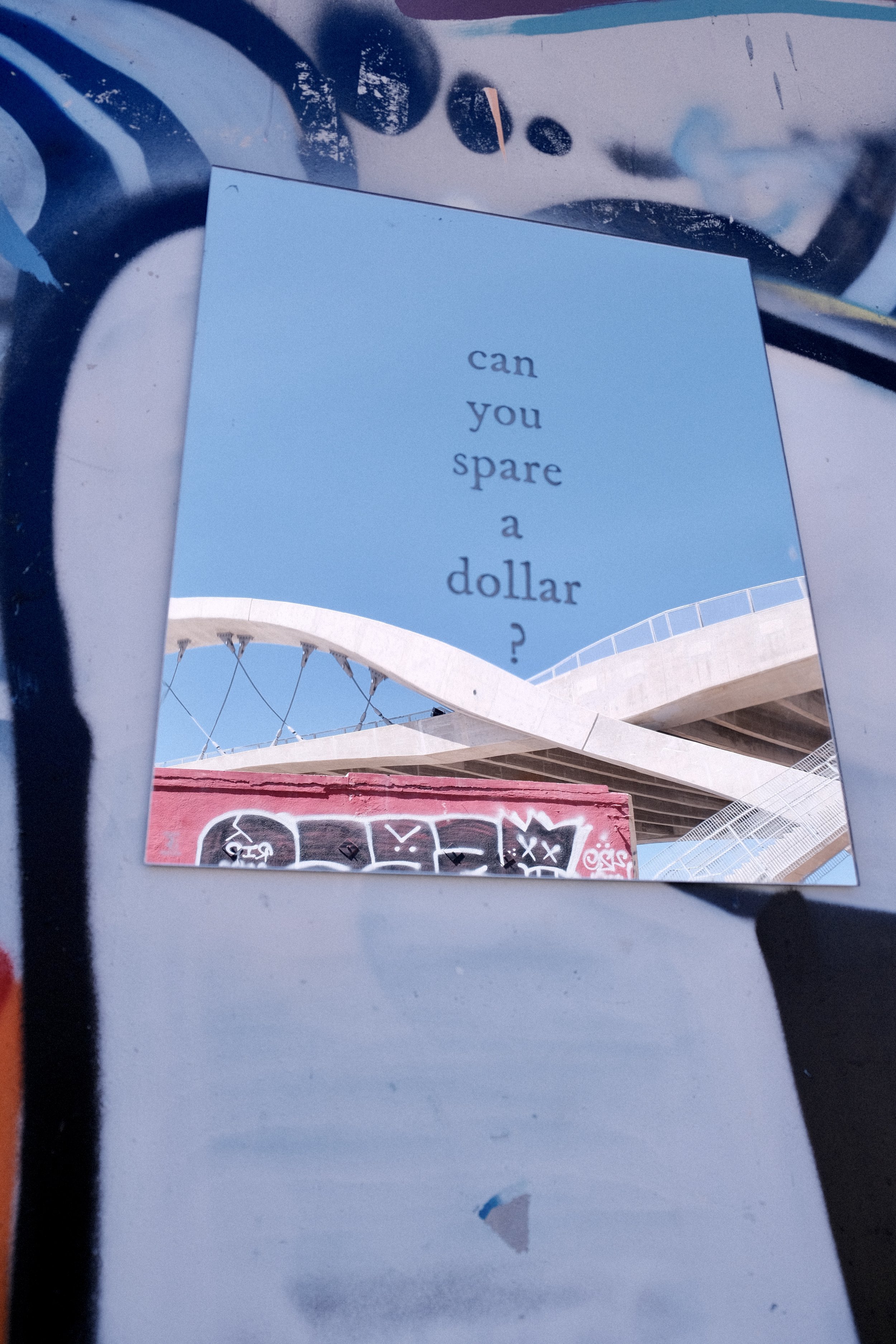 "can you spare a dollar?", Jesse St, Art District