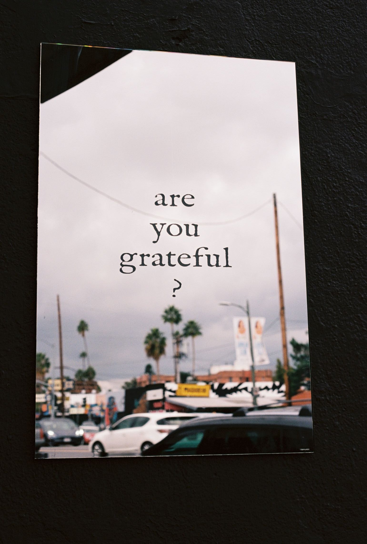 "are you grateful?" Sunset  Blvd (Silverlake)