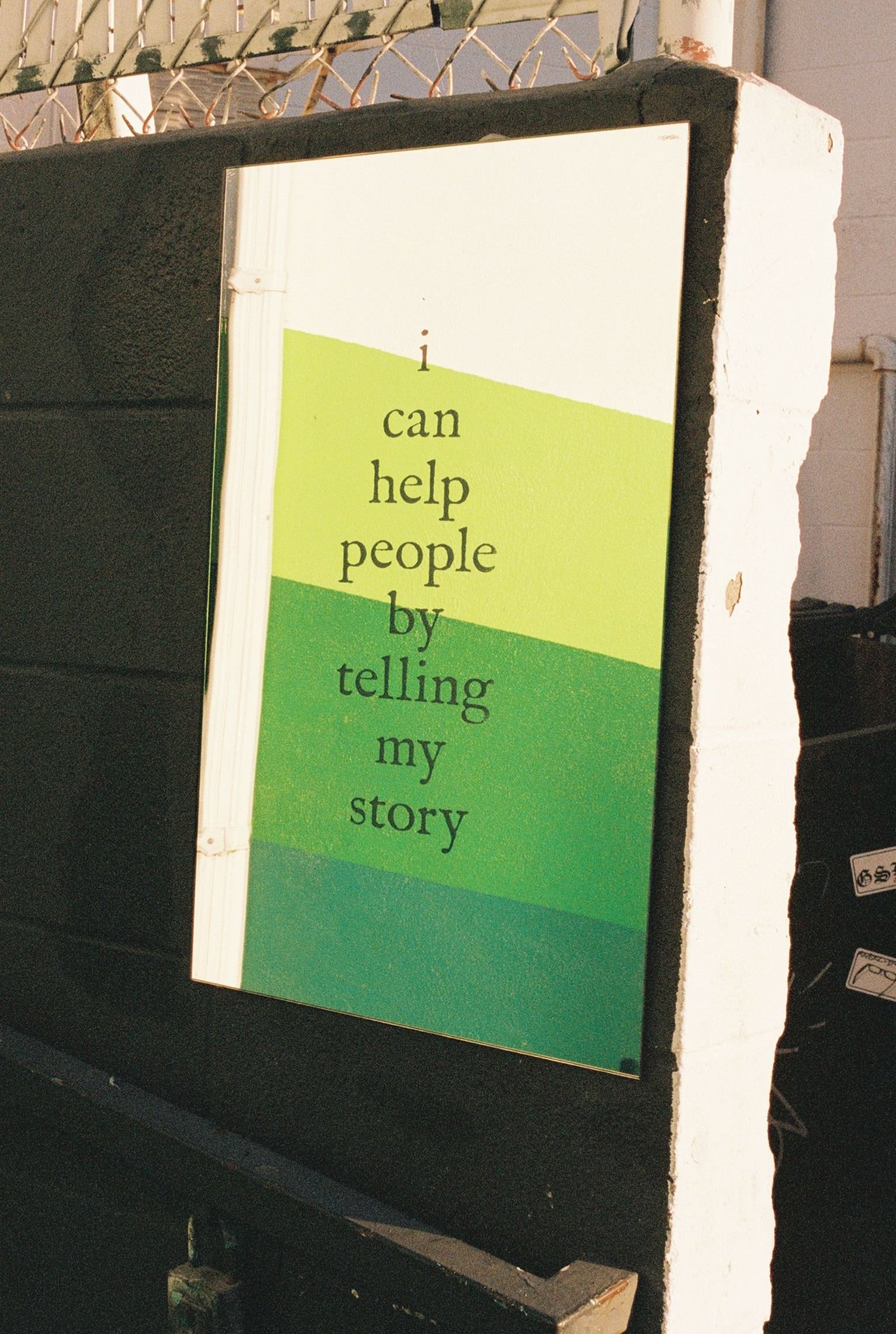 "i can help people by telling my story, (Hyperion Av, Los Feliz)