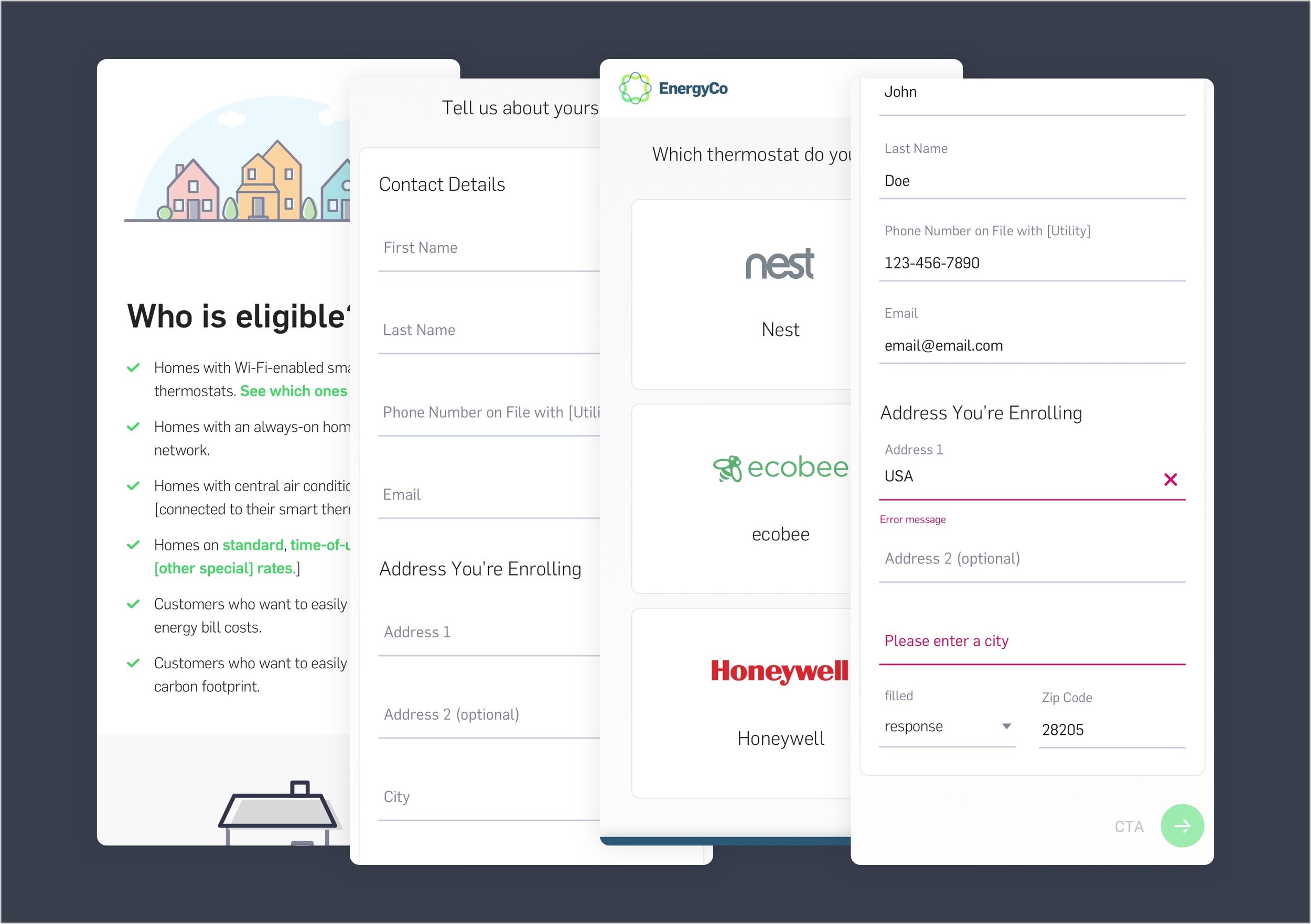 The form UI was a collaboration between myself and a UI designer