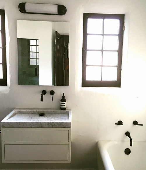 Custom floating vanity