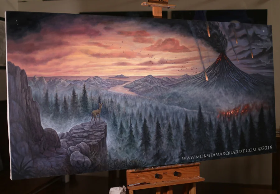 "The Observer" Oil on canvas (approximately 6.5x4.5'