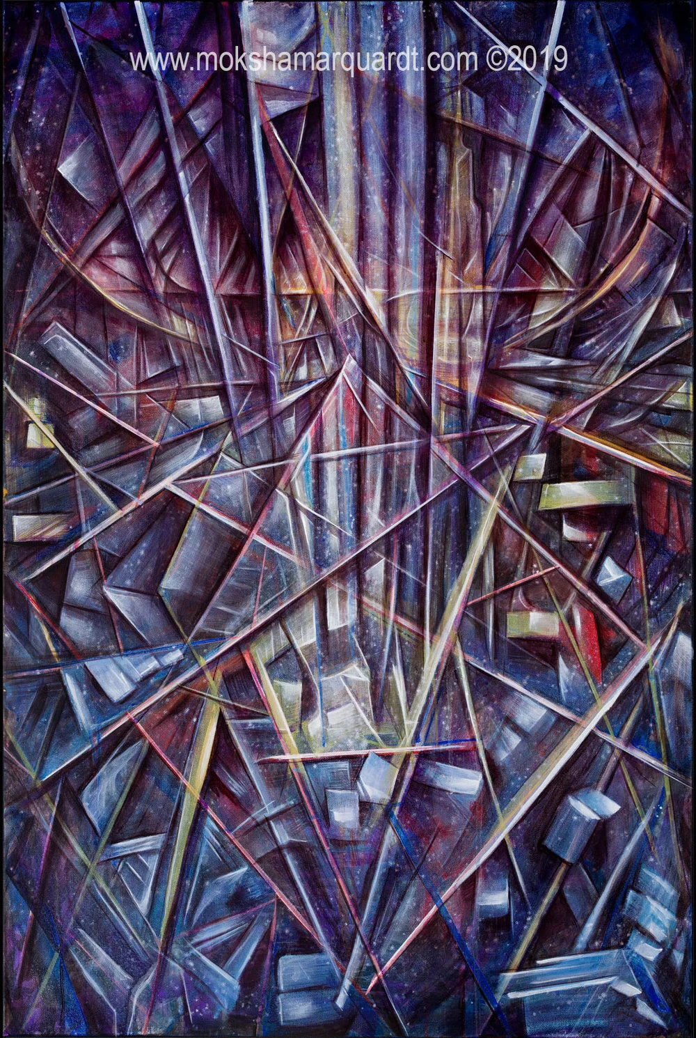 Collapsed Architecture, Acrylic on canvas, 2018