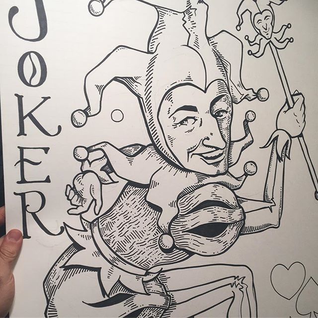 Z Joker. Illustrated on a Sunday for our favorite 14-year old neighbor and babysitter extraordinaire, Lucy Lee. Hope she has fun on Halloween night. #halloween #joker #sharpee