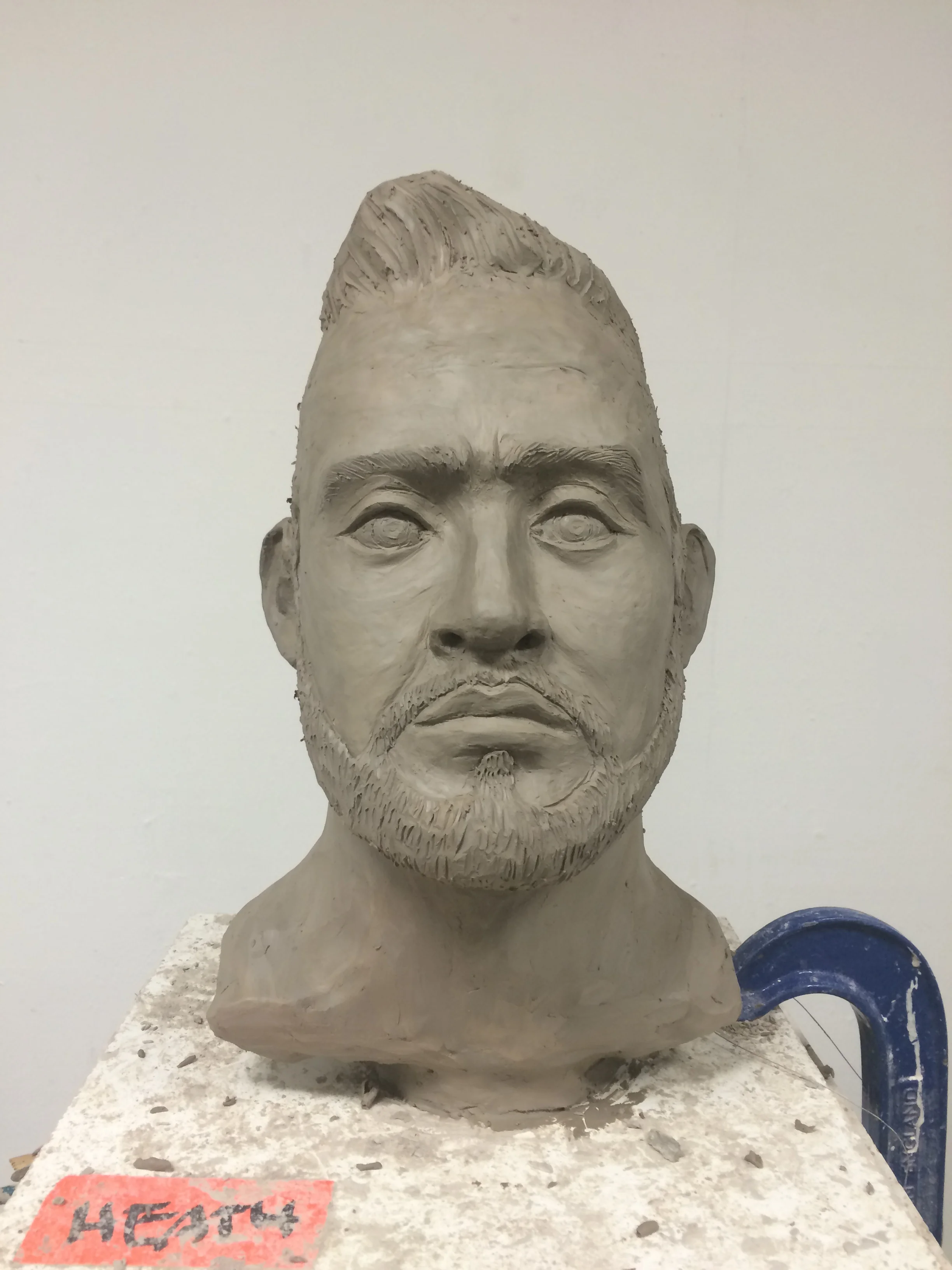 Head Bust Sculpture Clay