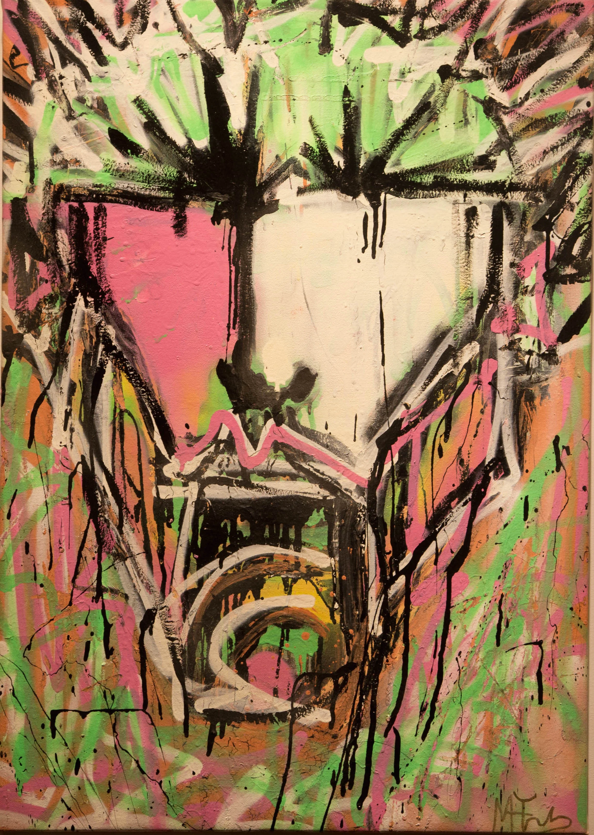 Marcos, 2014, (Série Caras e Cores), Óleo e spray sobre tela, 86 x 61 cm (1)
