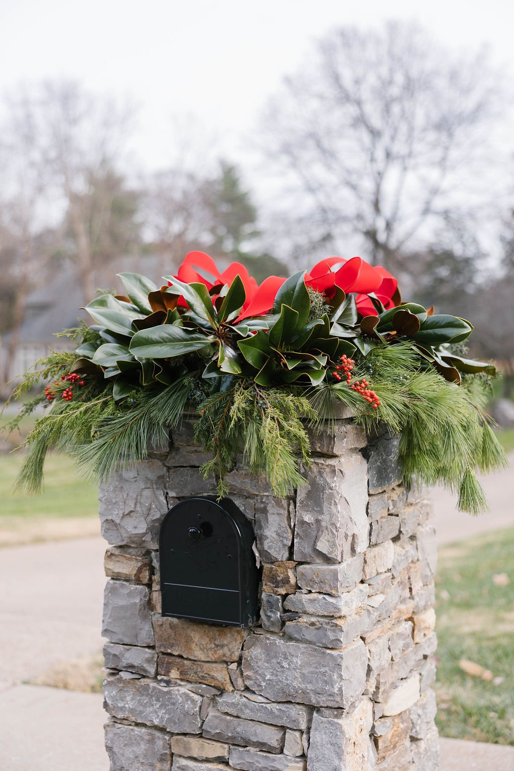 Brick or Stone Holiday Mailbox