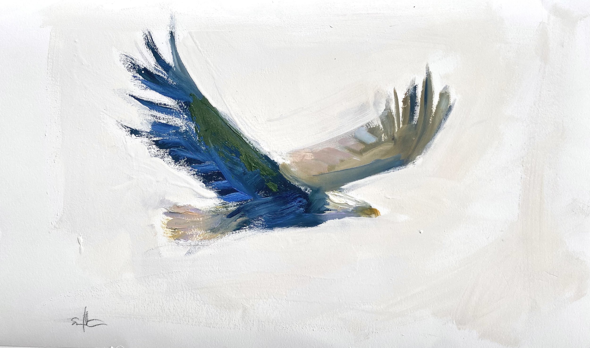 Discernment IV 13x22" oil on paper