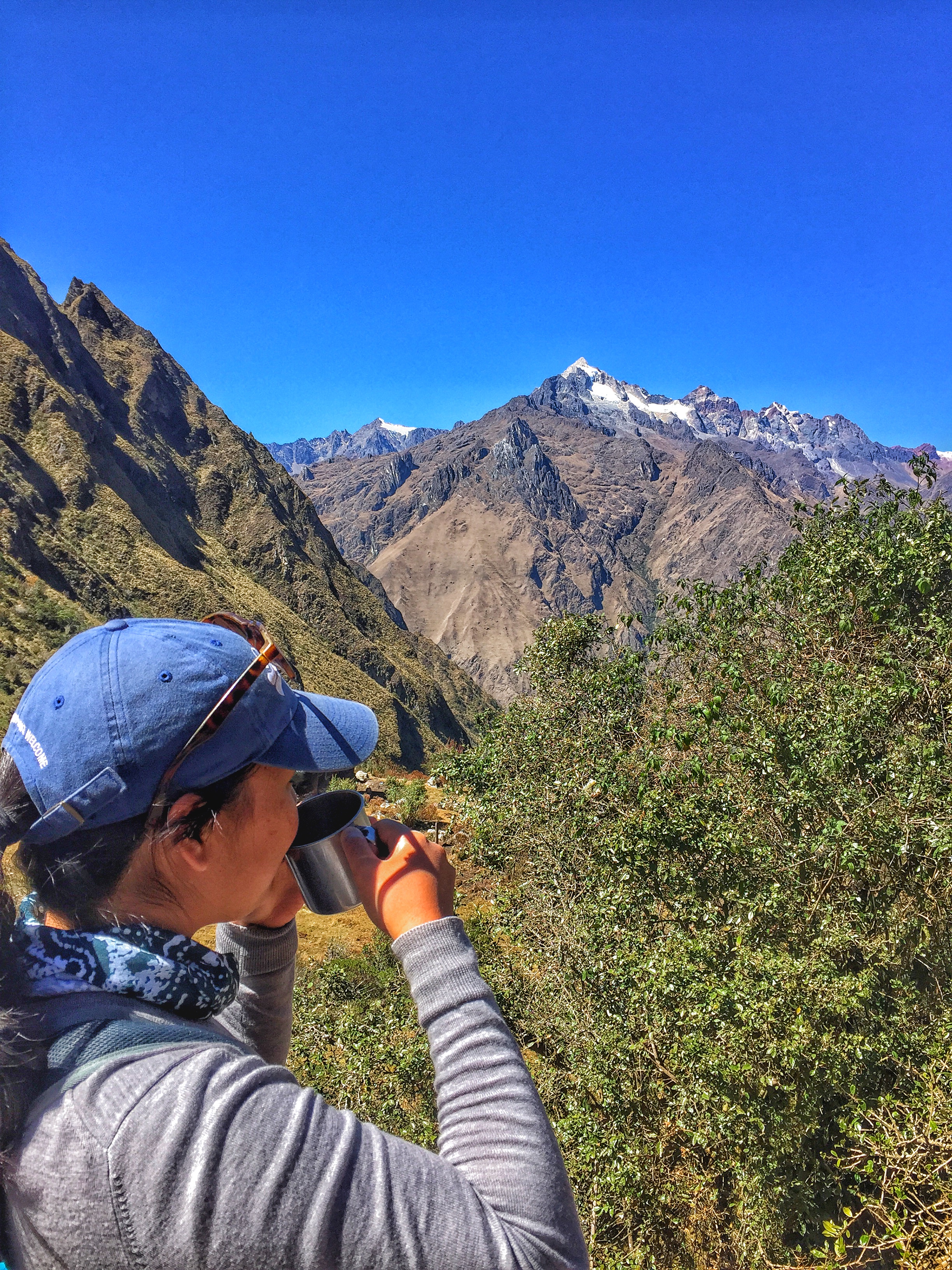 Just having some tea and taking in the view in top of the Andes.