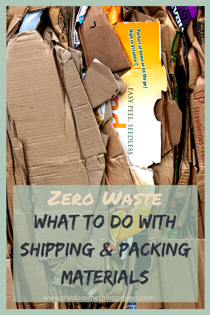 What to do with shipping and packing materials before recycling them.