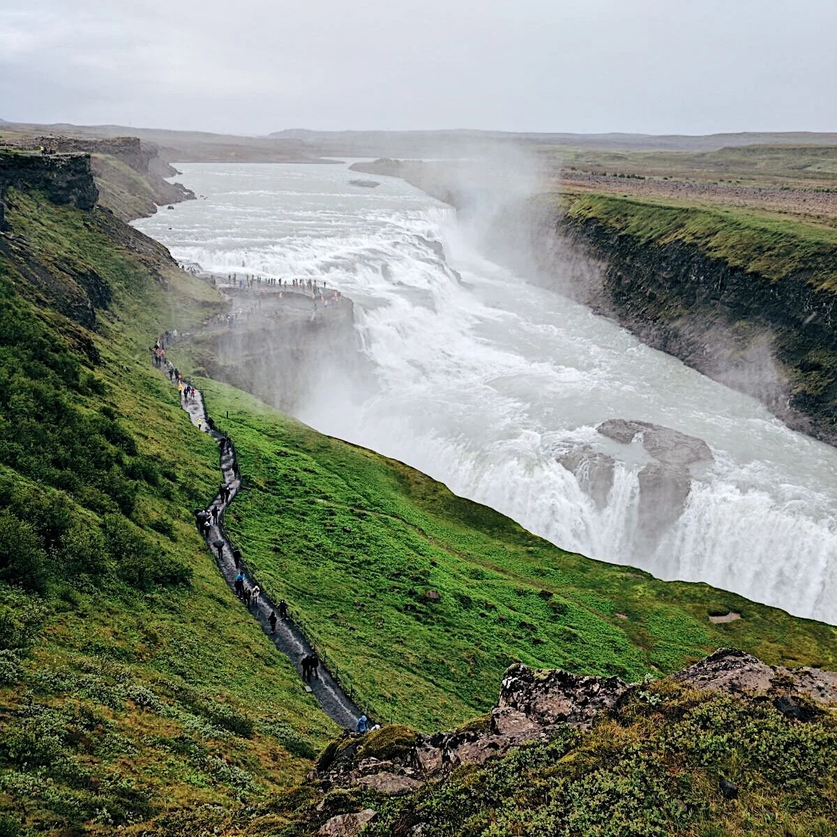 Gulfoss raging away.