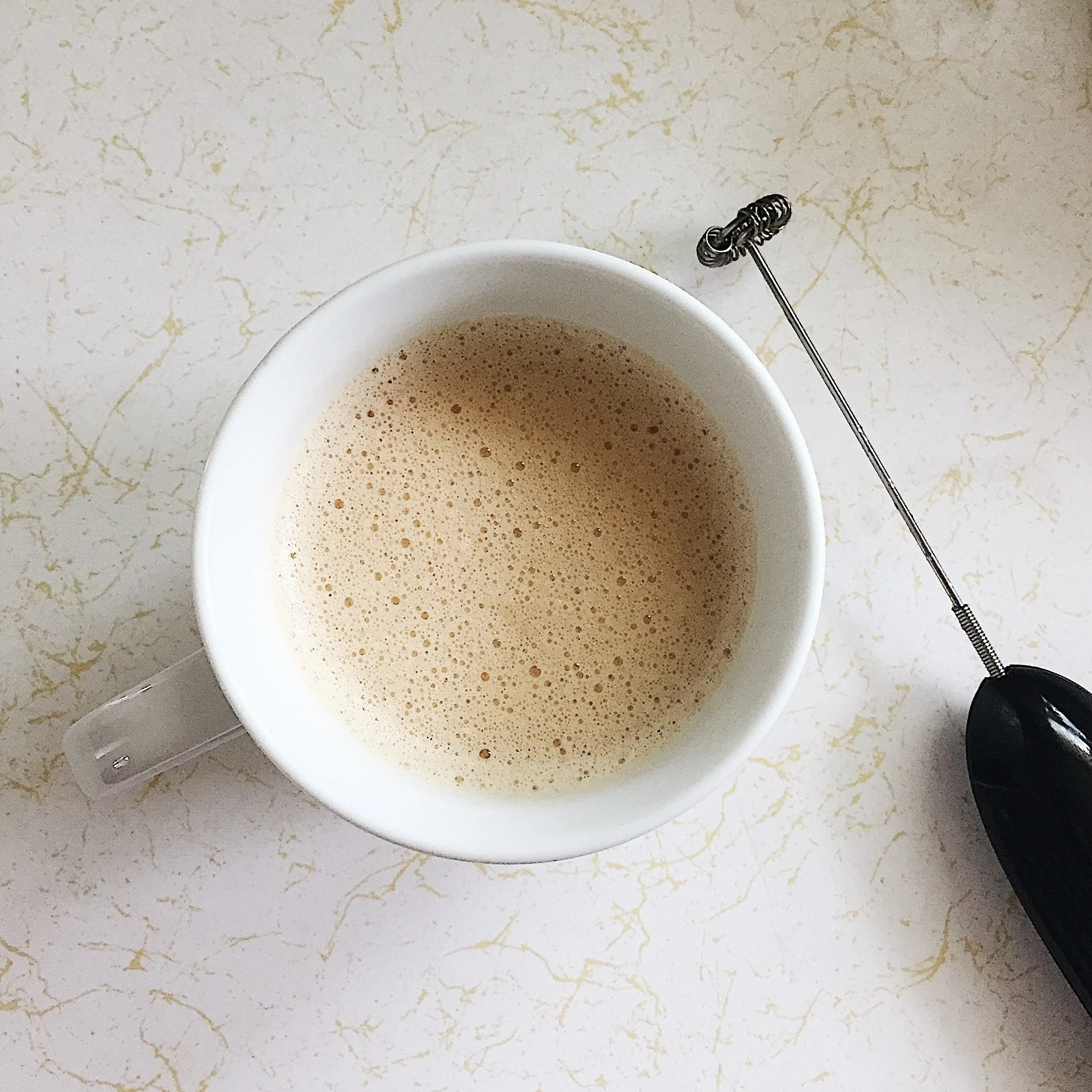 My milk frother for full fat coffee at home.