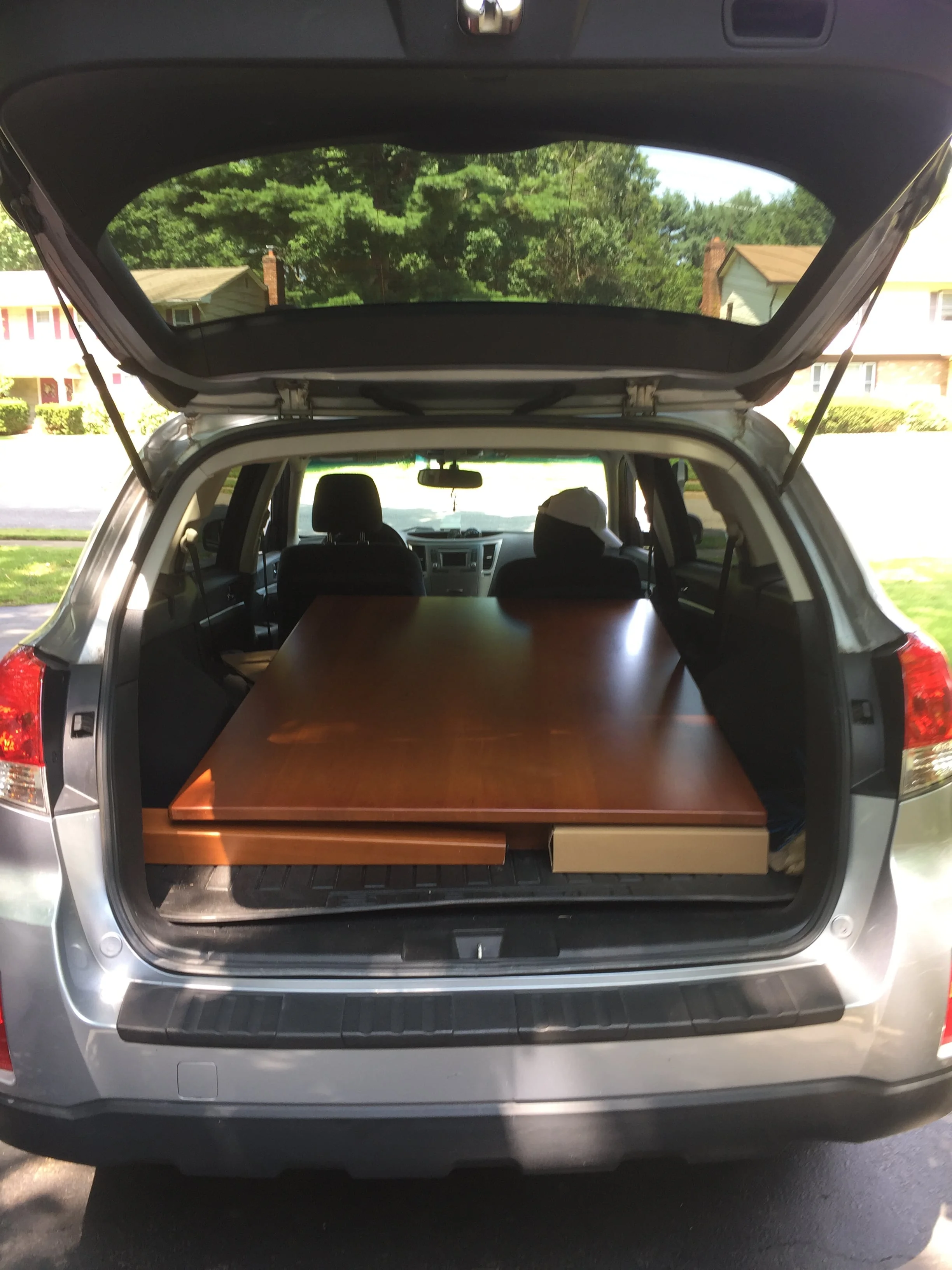 Wohoo! When the secondhand table you purchased on eBay fits perfectly in your car.