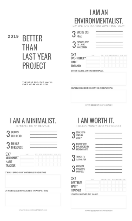 Free Journal Printables & Inserts for 2019.