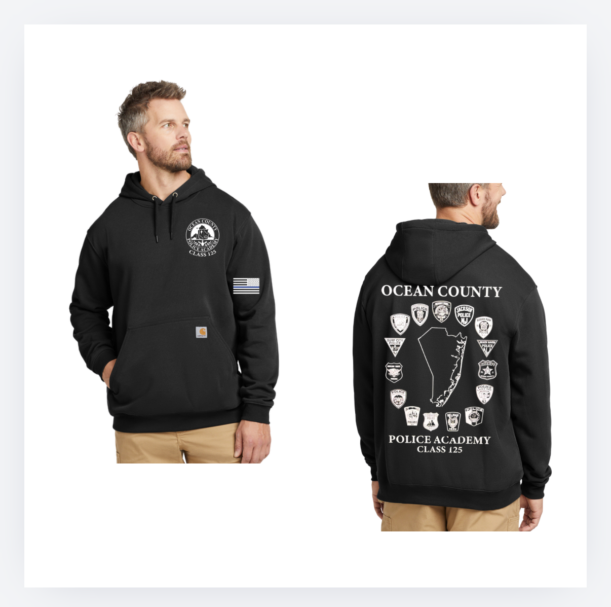 OCEAN ACADEMY BLACK Carhartt Midweight Hooded Sweatshirt