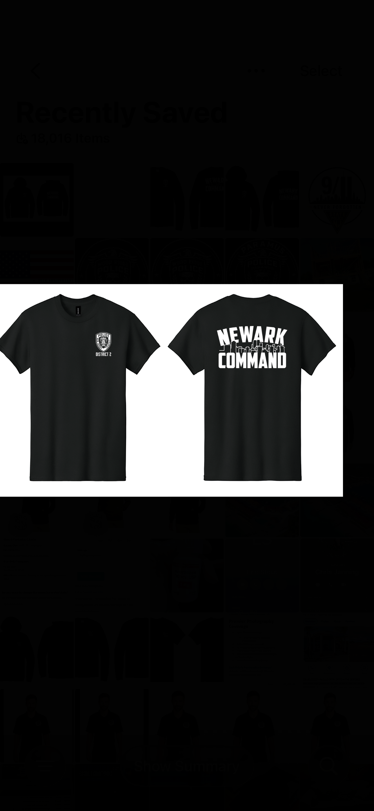 NJ TRANSIT NEWARK COMMAND TEE NAVY/BK
