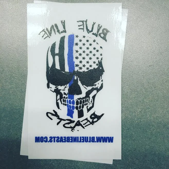 BLB - WINDOW STICKER, BLUE LINE BEASTS
