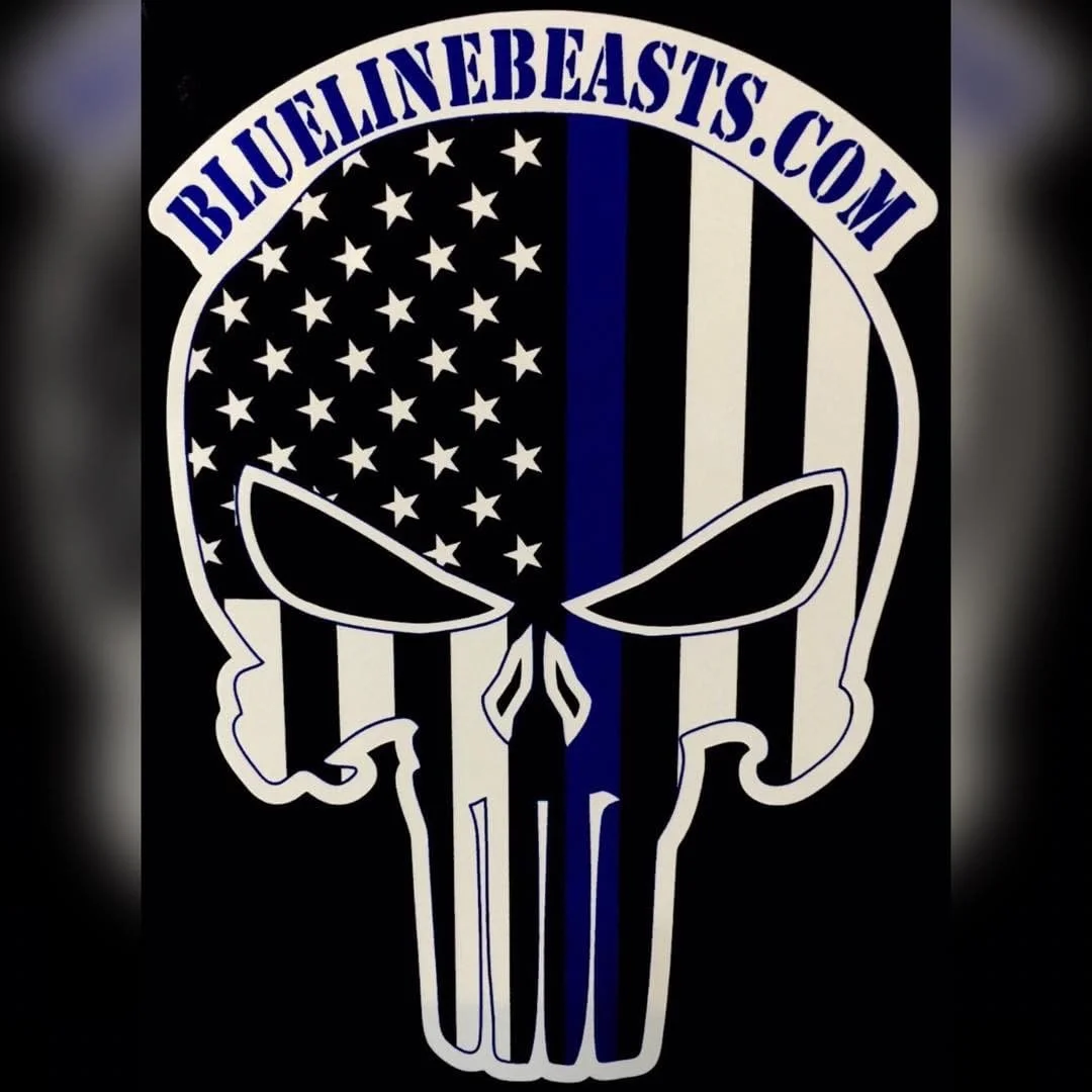 BLB - WINDOW DECAL, PUNISHER SKULL