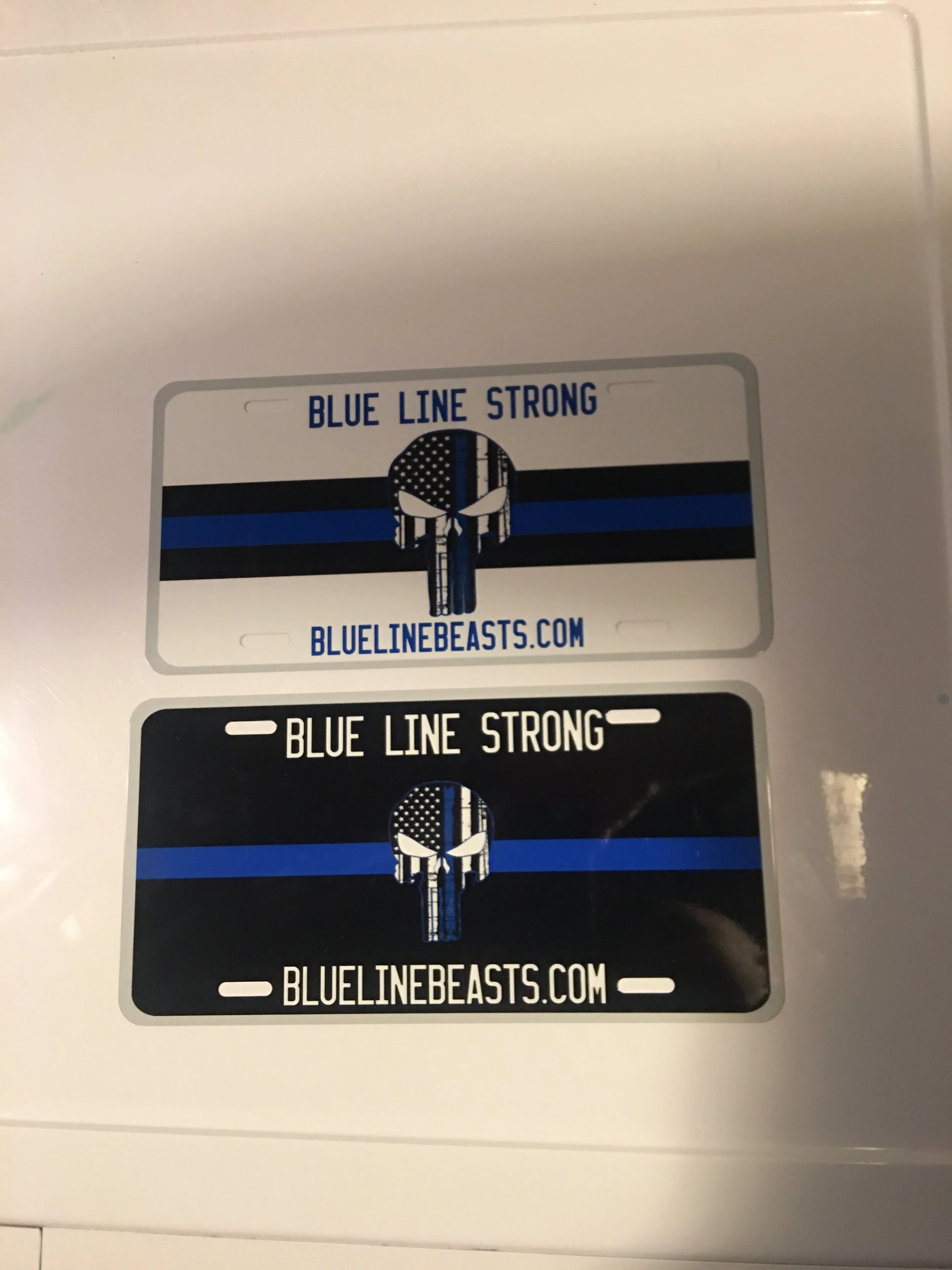 BLB - LICENSE PLATE, BLUE LINE STRONG