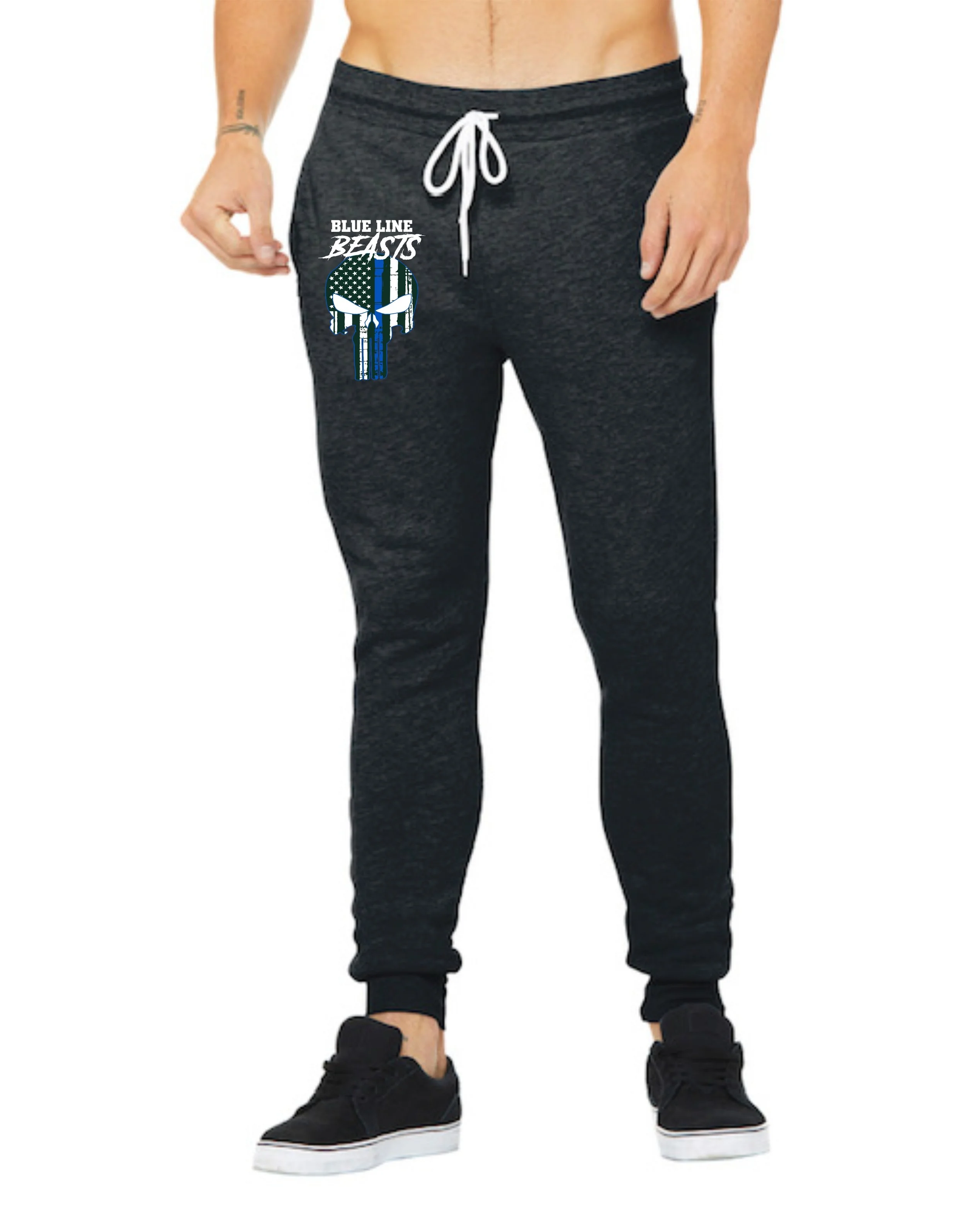 BLB - BLB LOGO, UNISEX JOGGER - DARK HEATHER GRAY