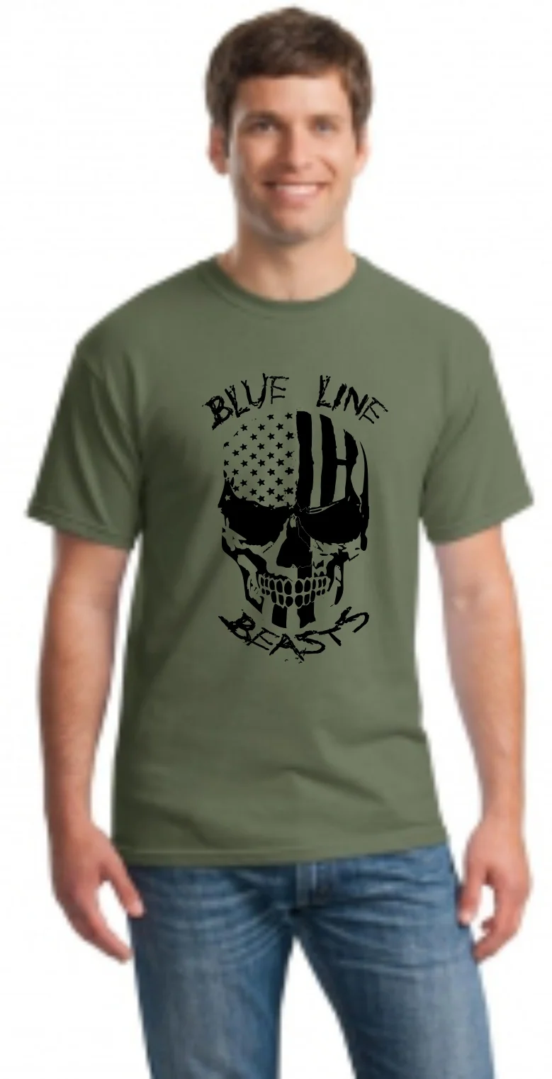 BLB - BLB SKULL, TEE - GREEN