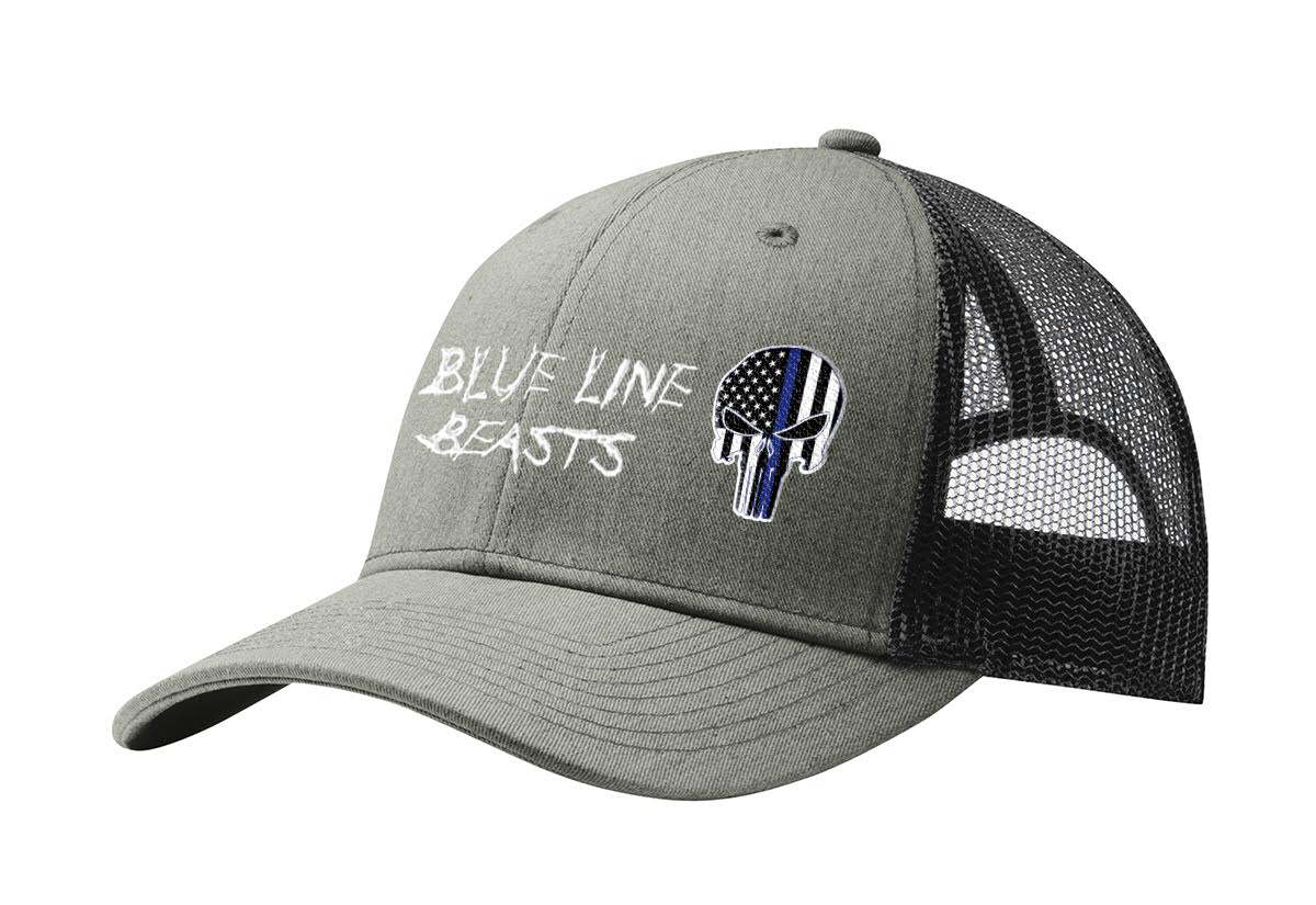 BLB - SNAPBACK TRUCKER HAT, BLB LOGO - GREY & BLACK