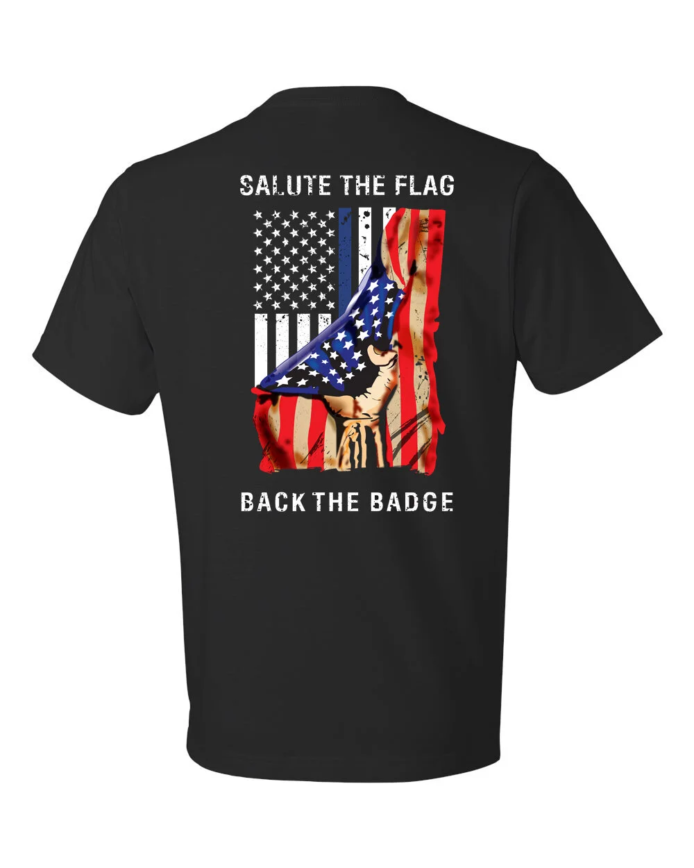BLB - SALUTE THE FLAG, TEE - BLACK