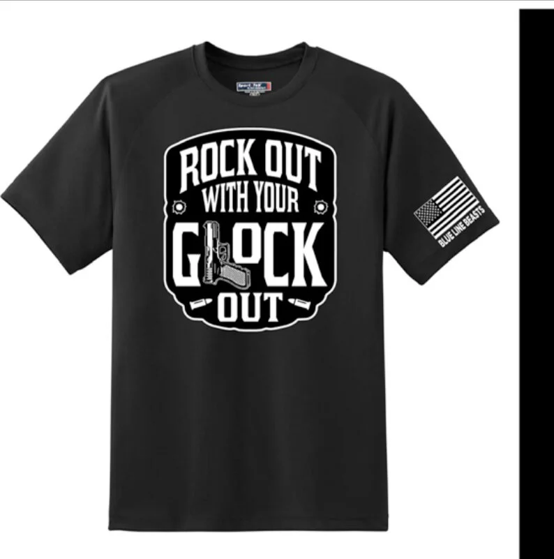 BLB - ROCKWITHYOURGLOCK, TEE - BLACK