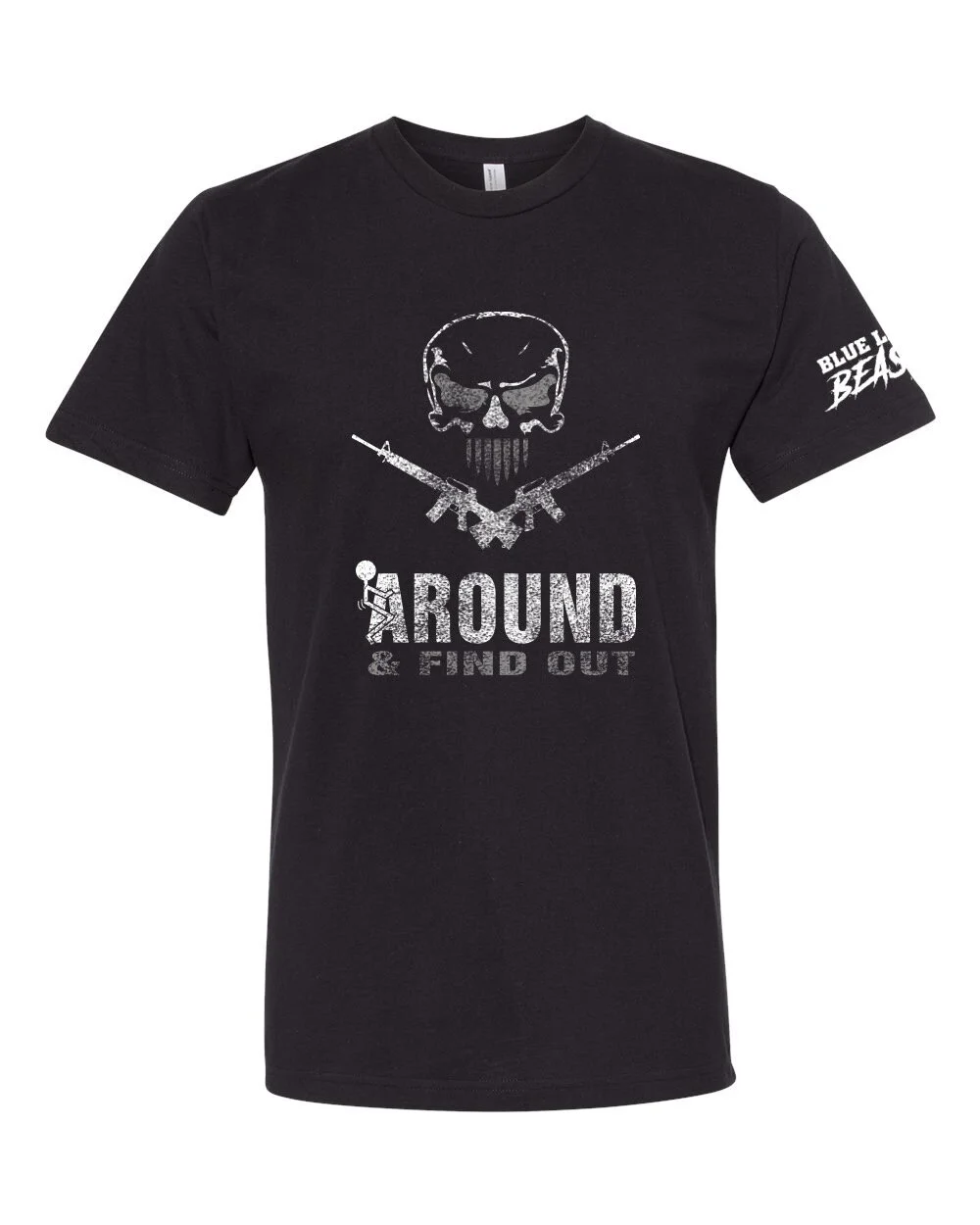 BLB - F”CK AROUND & FIND OUT, MOISTURE WICKING TEE - BLACK