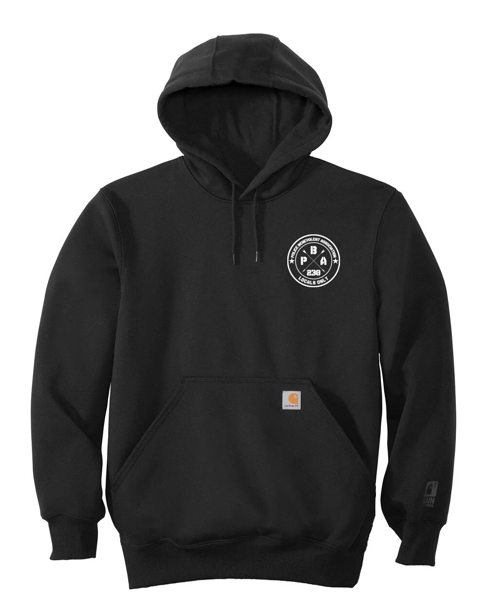 BRICK PBA - CARHARTT RAIN DEFENDER HOODIE, BLACK