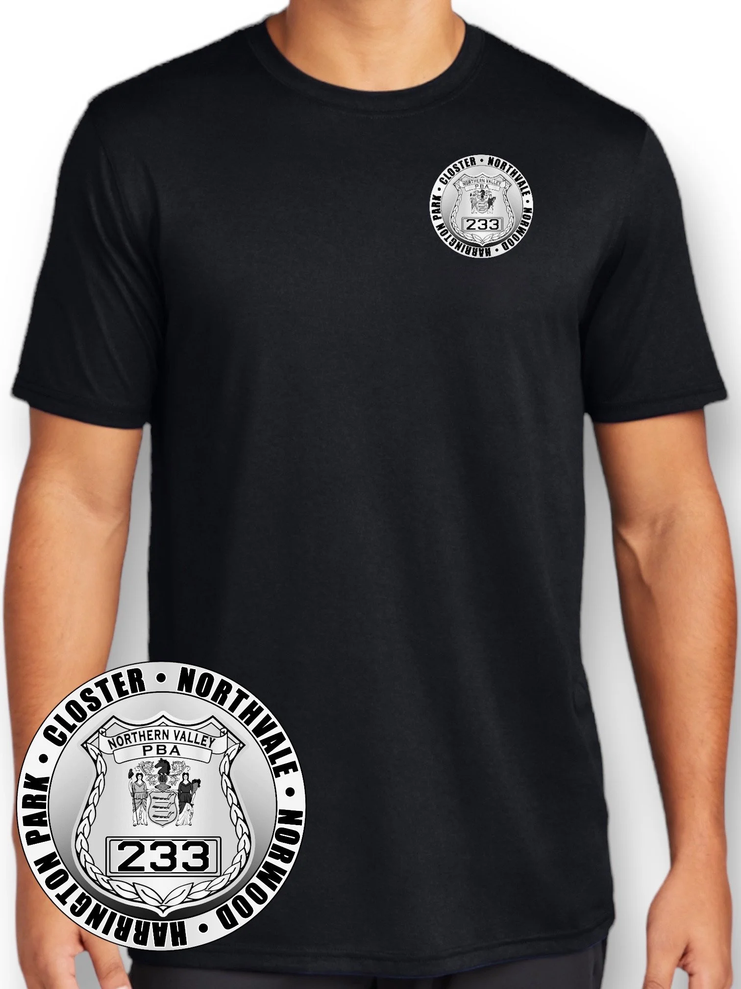 PBA 233 - MOISTURE WICKING T-SHIRT, BLACK