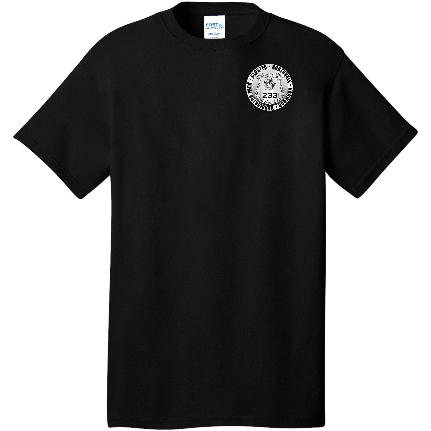 PBA 233 - T-SHIRT, BLACK (FRONT ONLY)