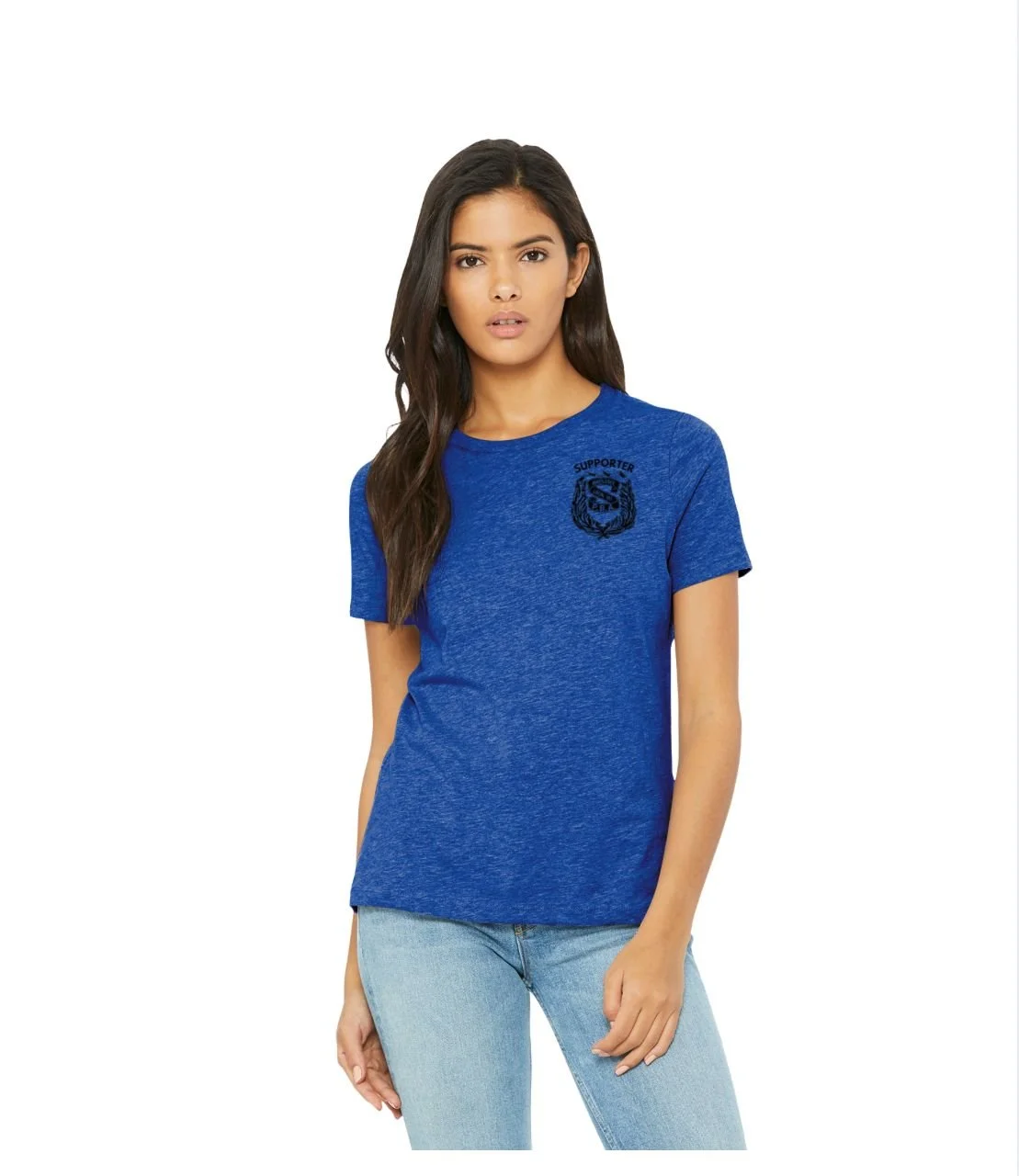 WOMENS Middlesex PBA TEE BC6400CVC blue w/ black logo