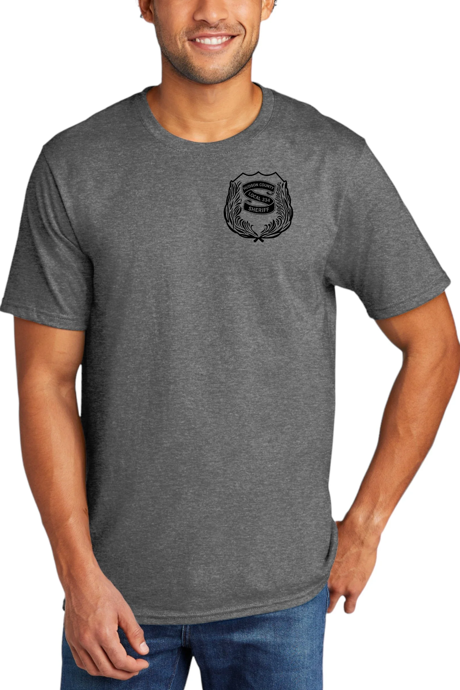 Tee, Graphite Heather- Front Only (PC330).JPG