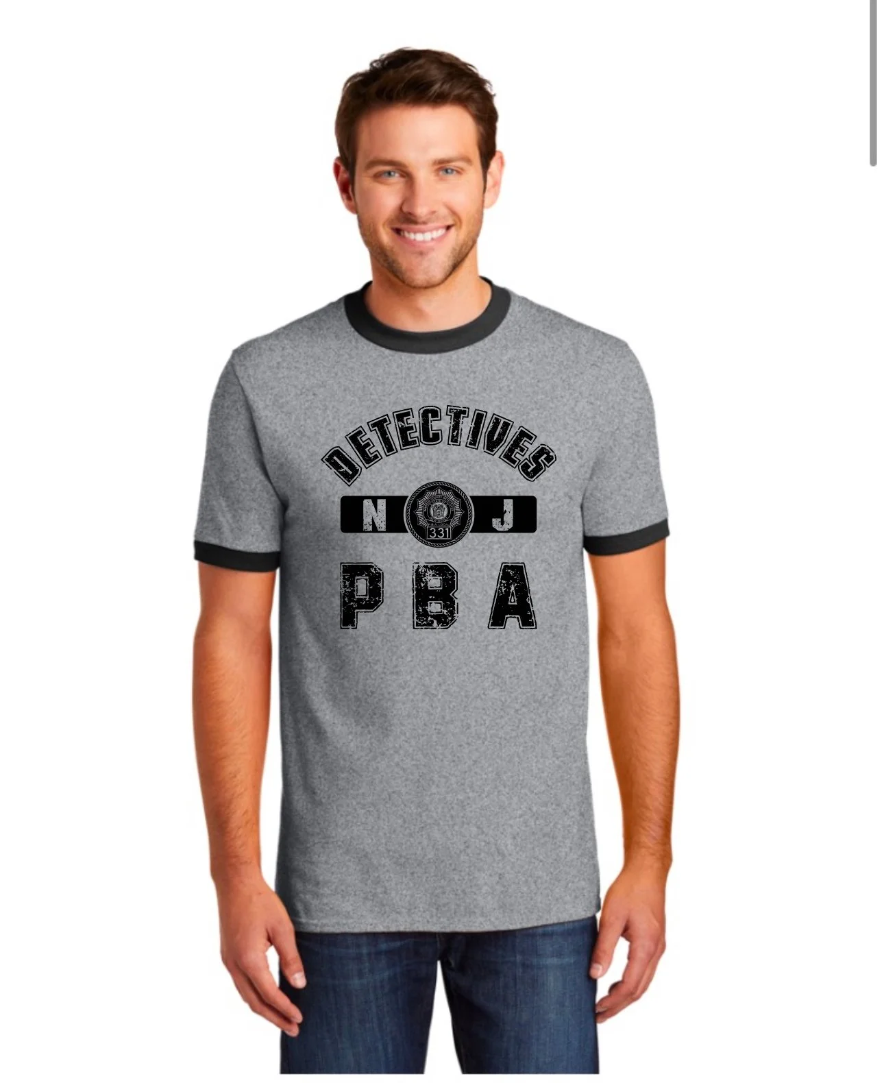 PBA 331 (grey tee black trim) DETECTIVES FRONT