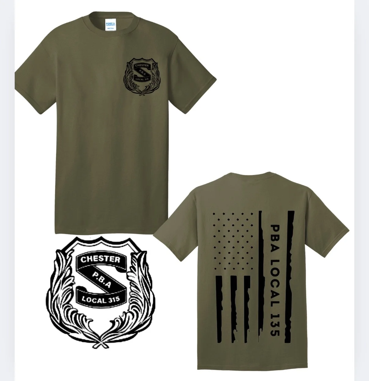 Chester PBA Flag Back Tee -GREEN