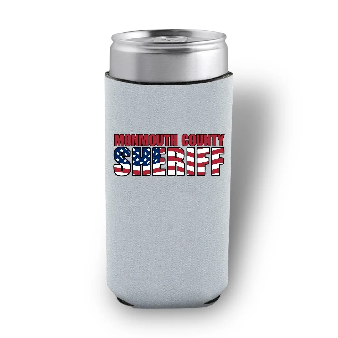 MONMOUTH SHERIFFS PBA - SLIM CAN KOOZIE (RED WHITE BLUE)