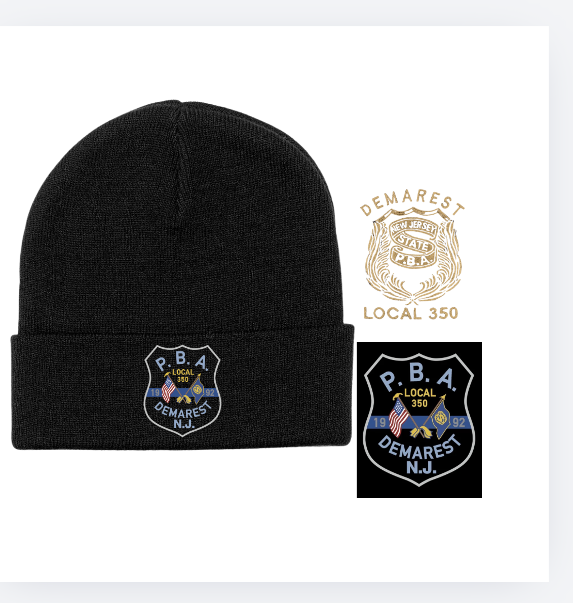 DEMAREST PBA beanie NE907 New Era black/navy EMBROIDERED
